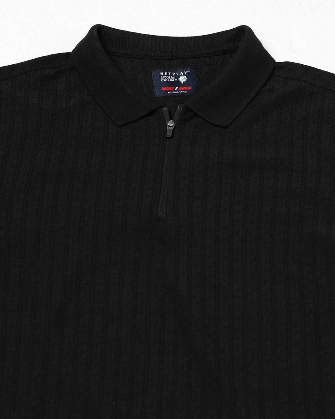 NETPLAY | Men Structured Slim Fit Polo T-Shirt|5