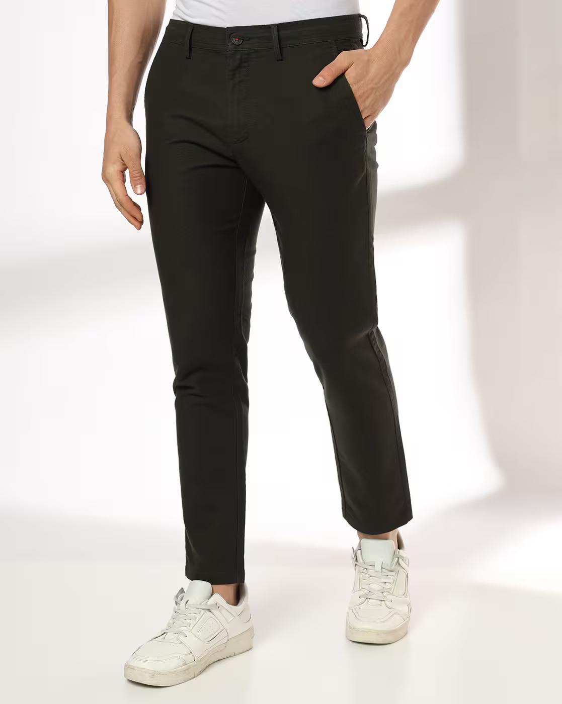 NETPLAY | Men Slim Fit Flat-Front Trousers|0