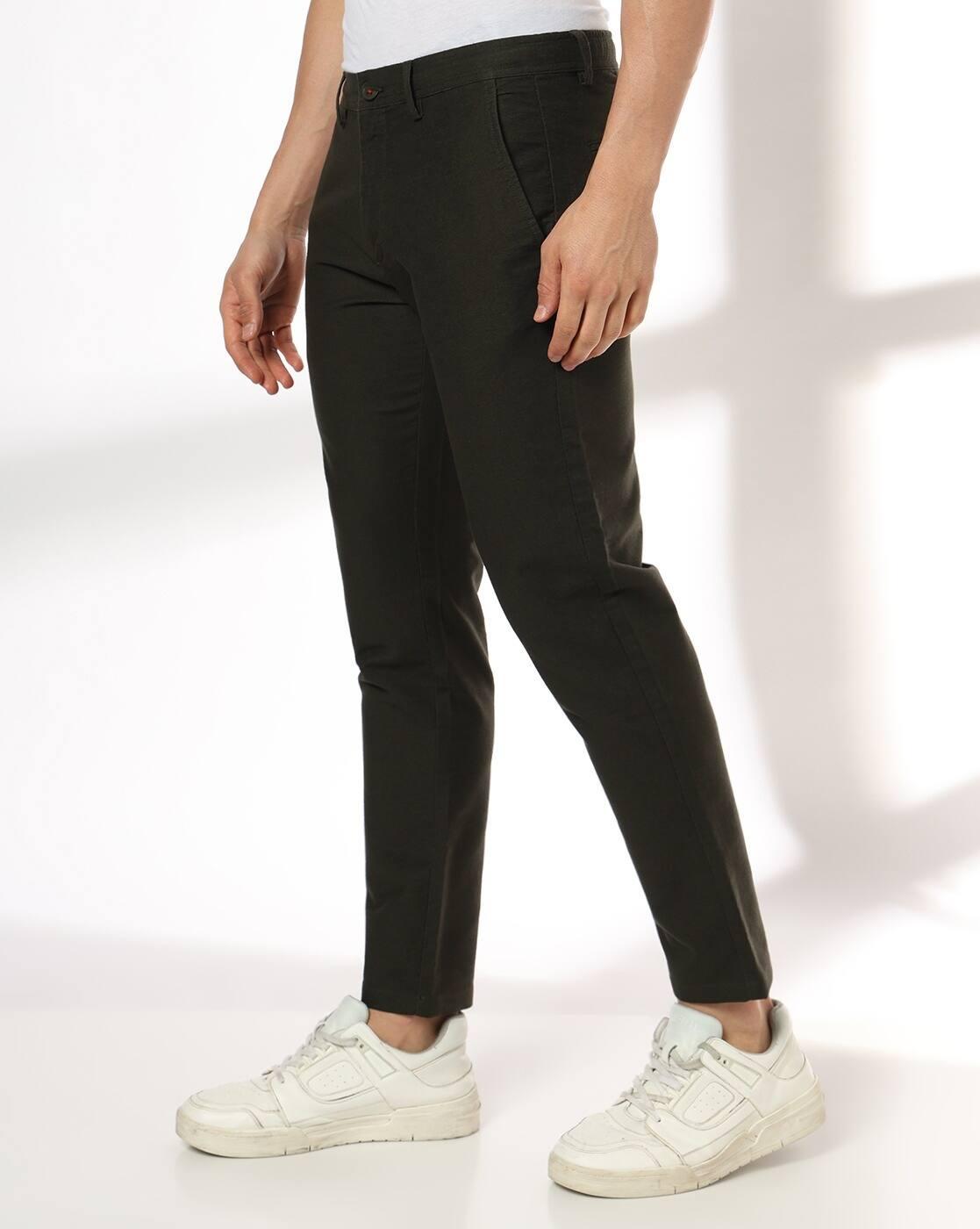 NETPLAY | Men Slim Fit Flat-Front Trousers|1