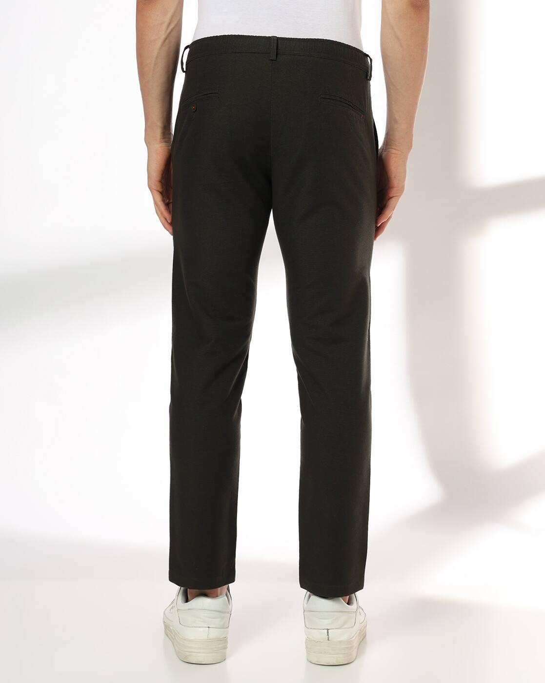 NETPLAY | Men Slim Fit Flat-Front Trousers|2