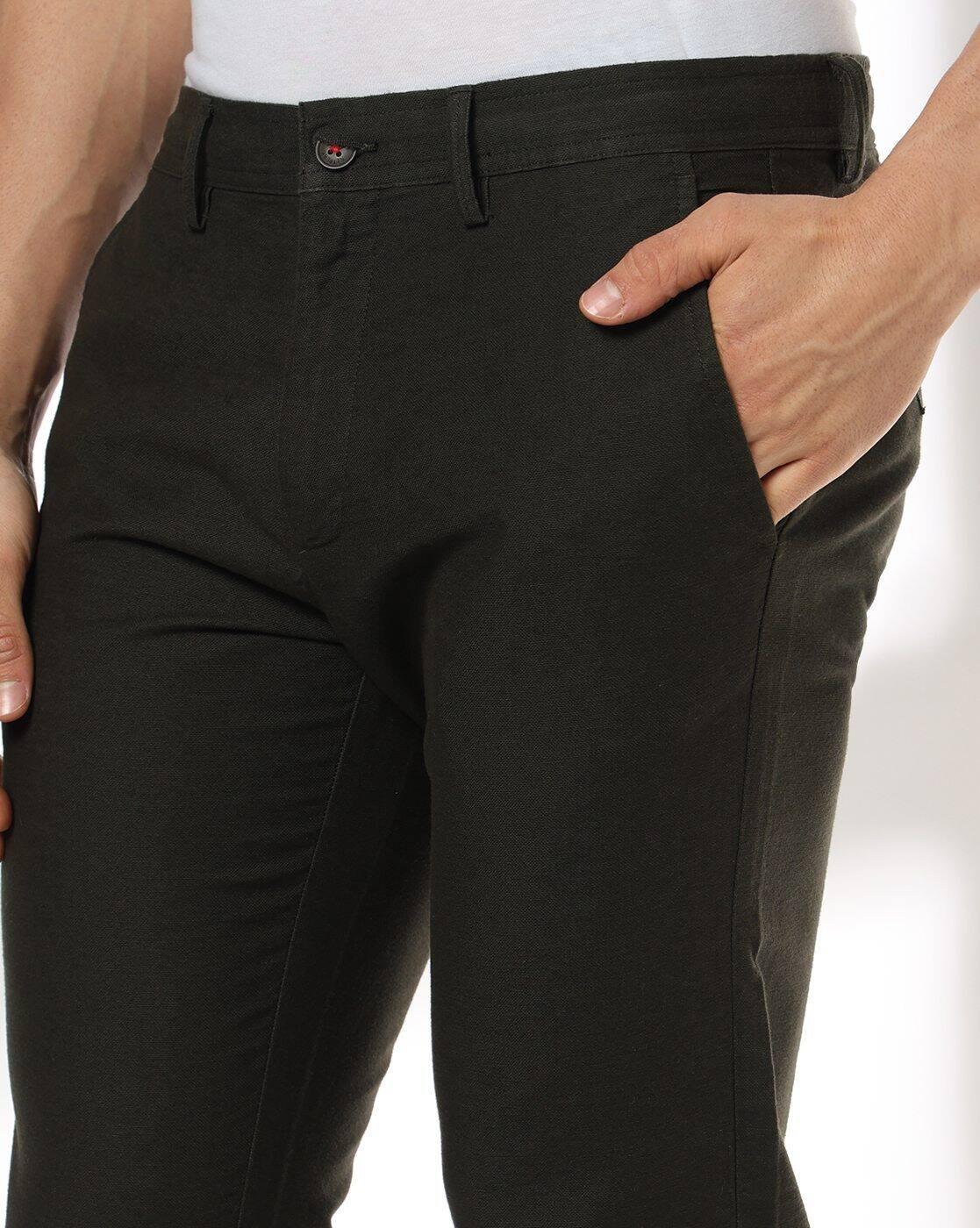 NETPLAY | Men Slim Fit Flat-Front Trousers|3
