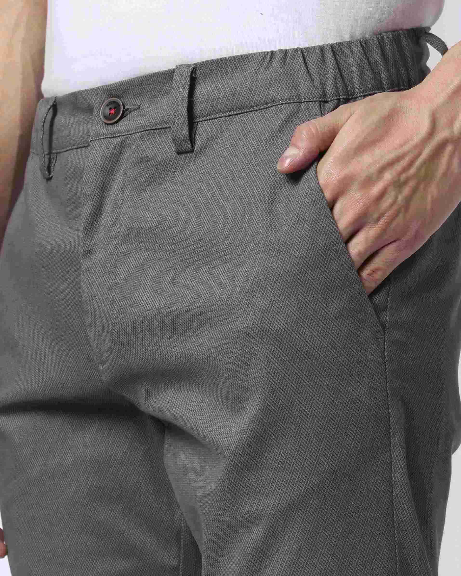 NETPLAY | Men Printed Cropped Fit Chinos|3