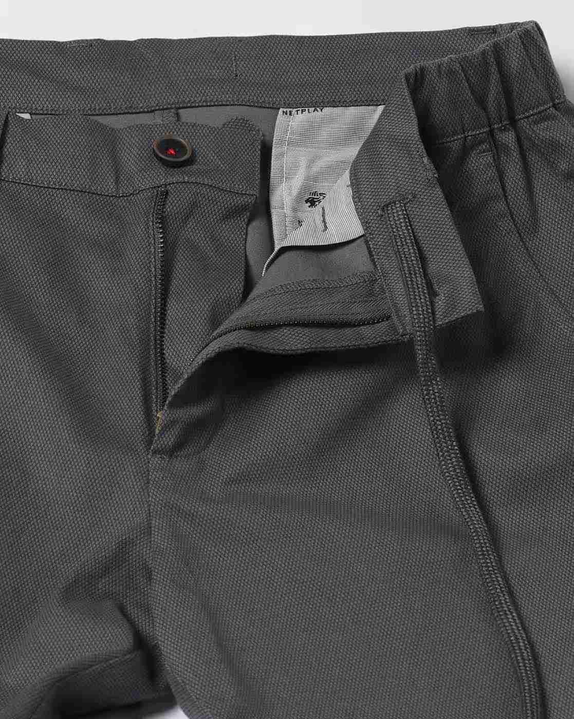 NETPLAY | Men Printed Cropped Fit Chinos|4