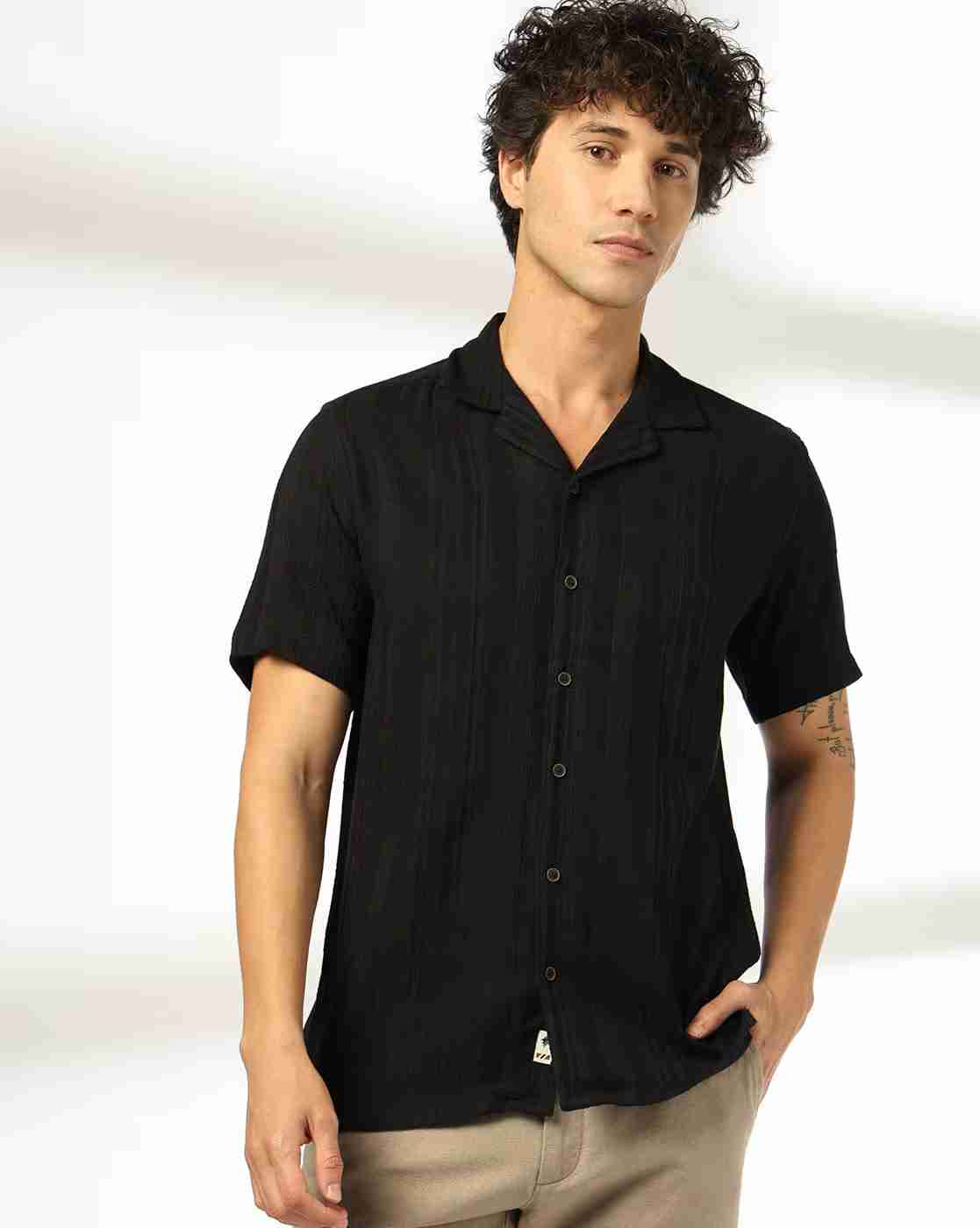 NETPLAY | Men Embroidered Slim Fit Shirt|0