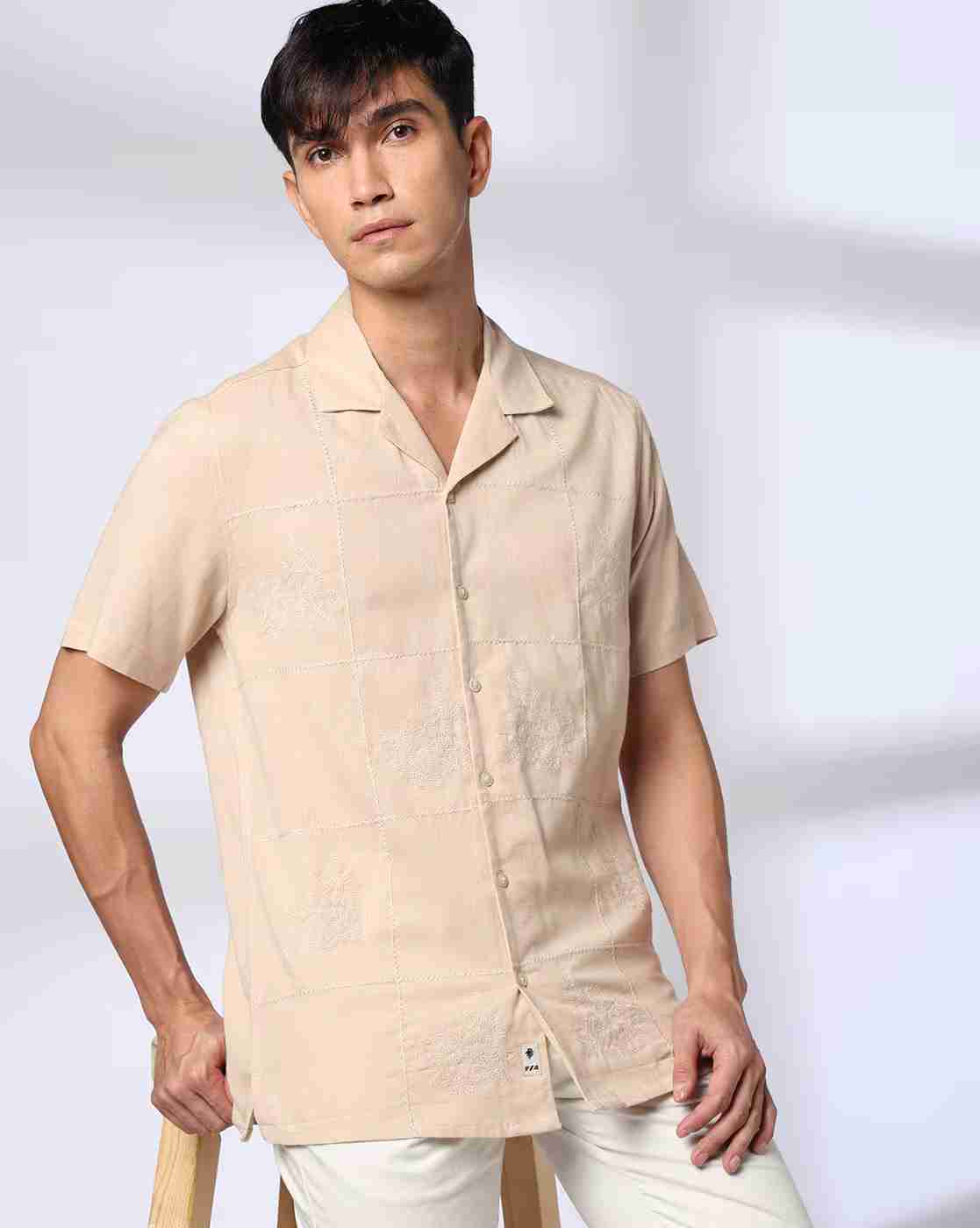 NETPLAY | Men Embroidered Slim Fit Shirt|0