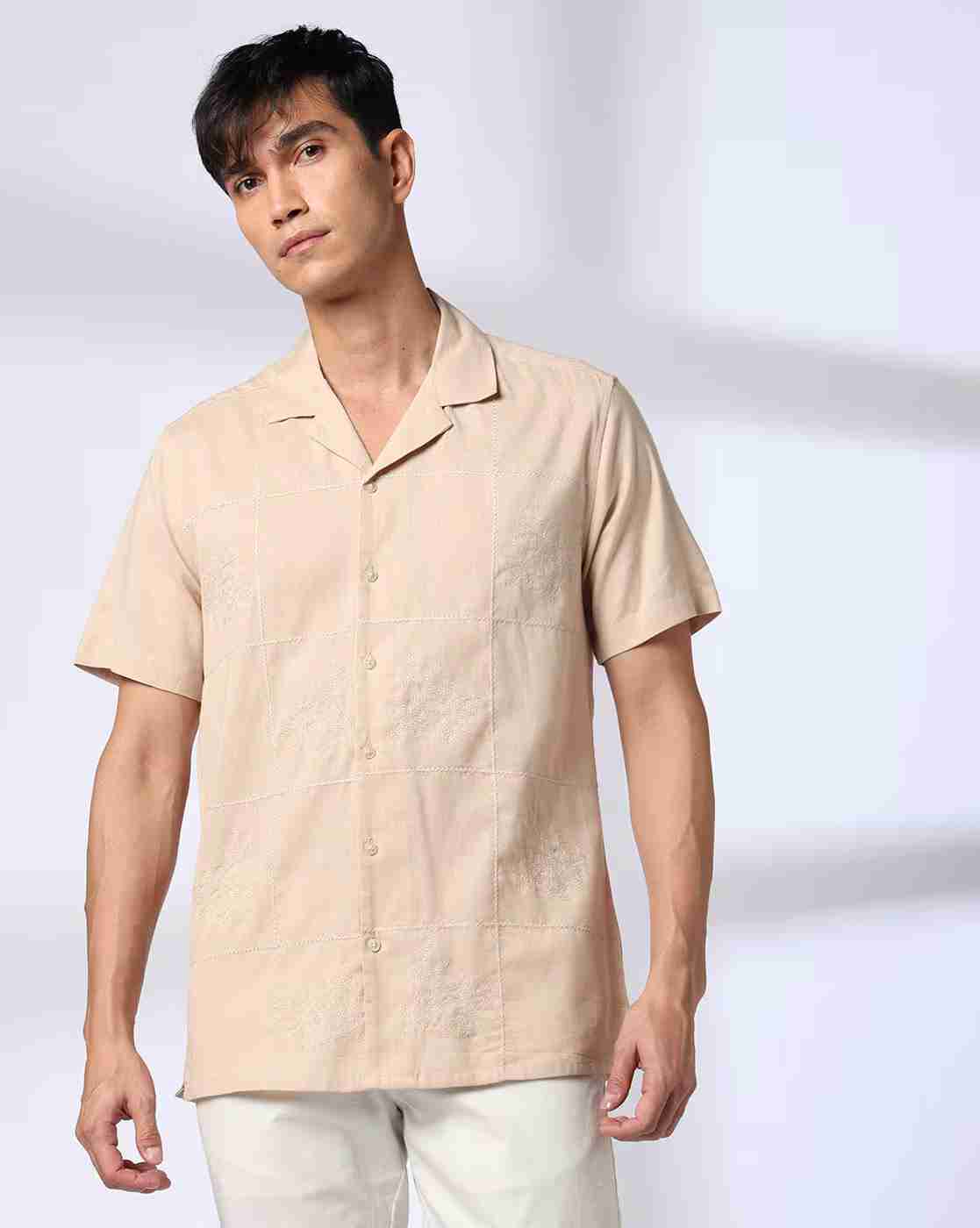 NETPLAY | Men Embroidered Slim Fit Shirt|3
