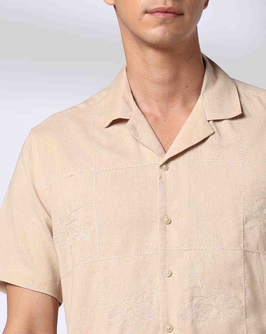 NETPLAY | Men Embroidered Slim Fit Shirt|4