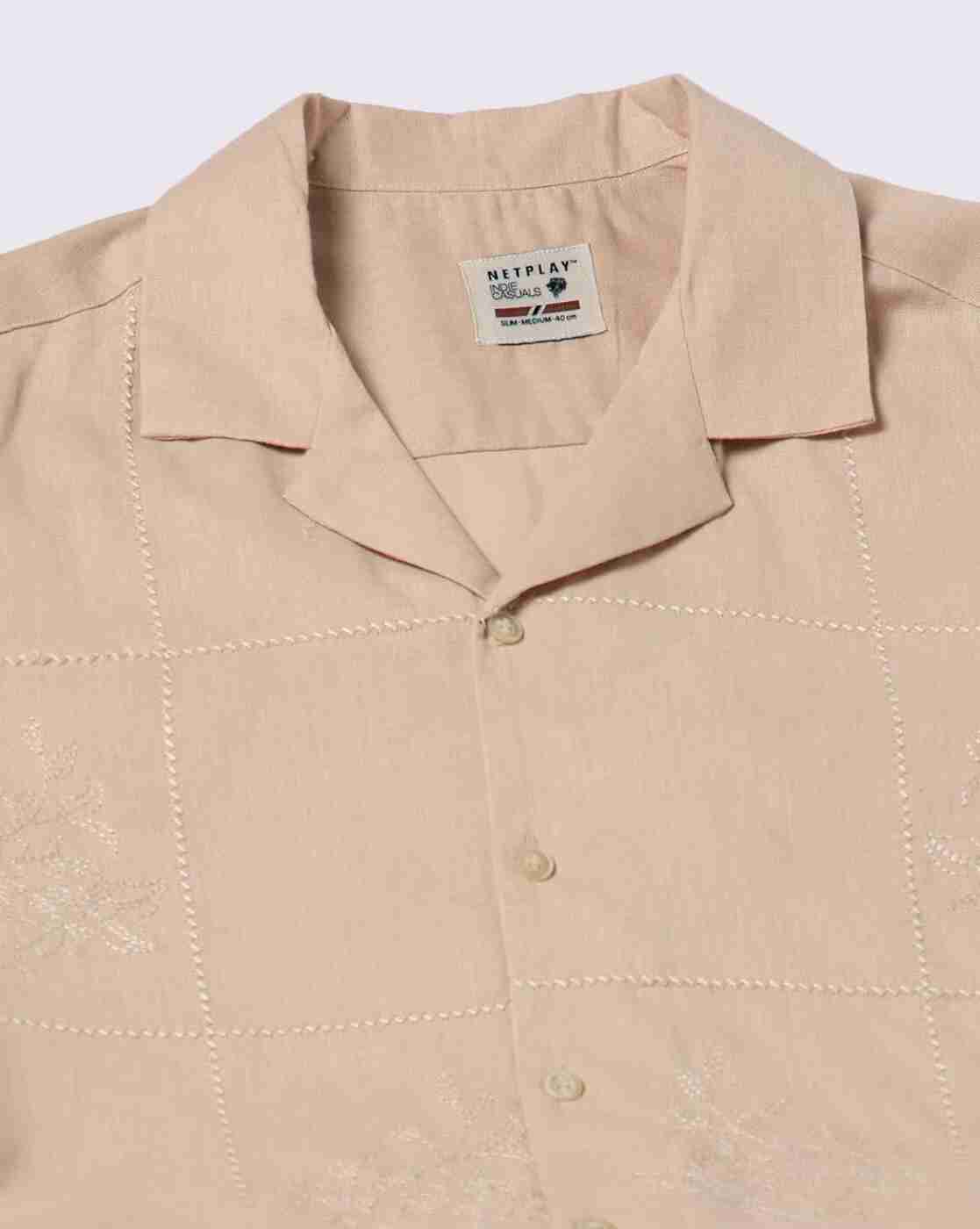 NETPLAY | Men Embroidered Slim Fit Shirt|5