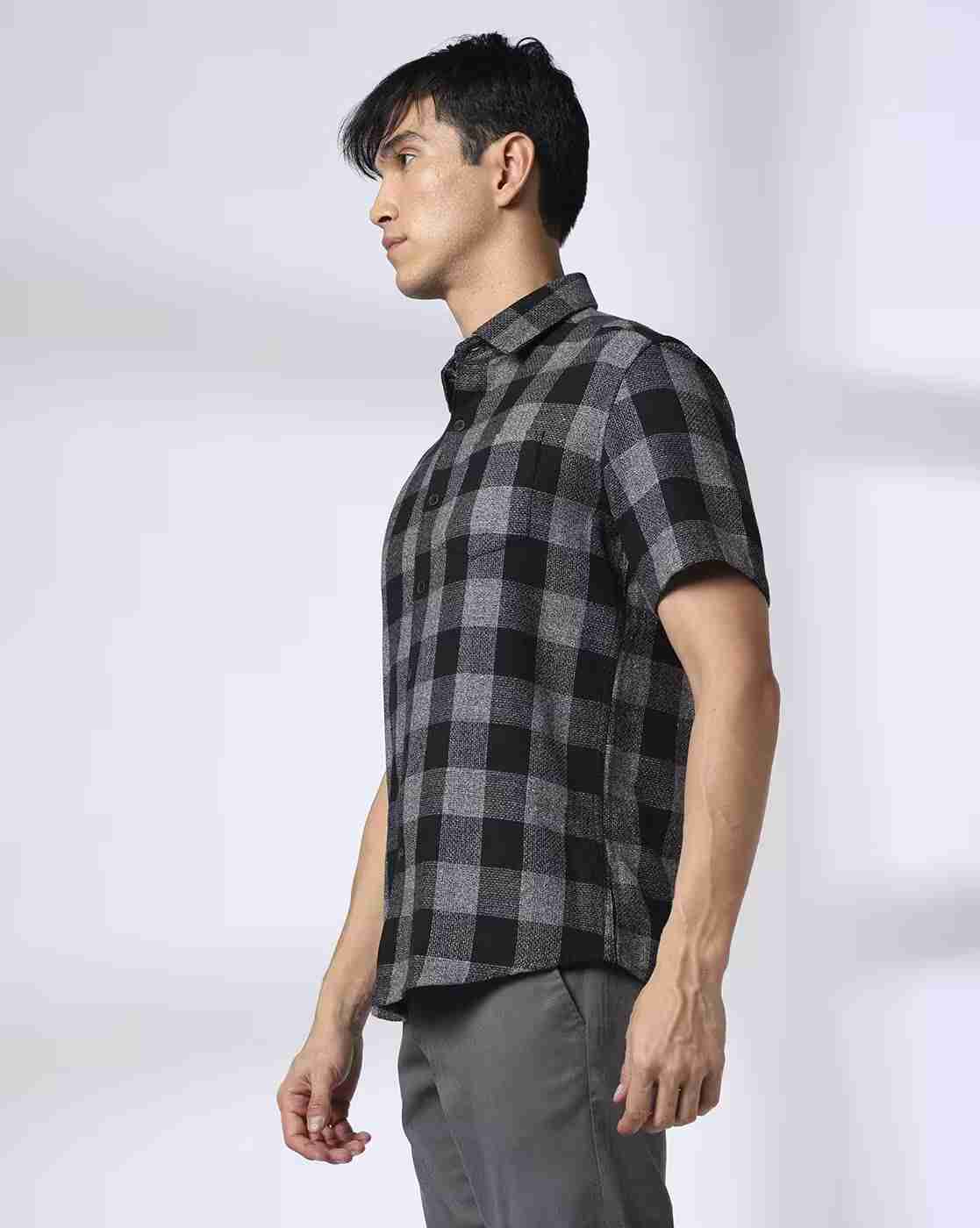 NETPLAY | Men Checked Slim Fit Shirt|1