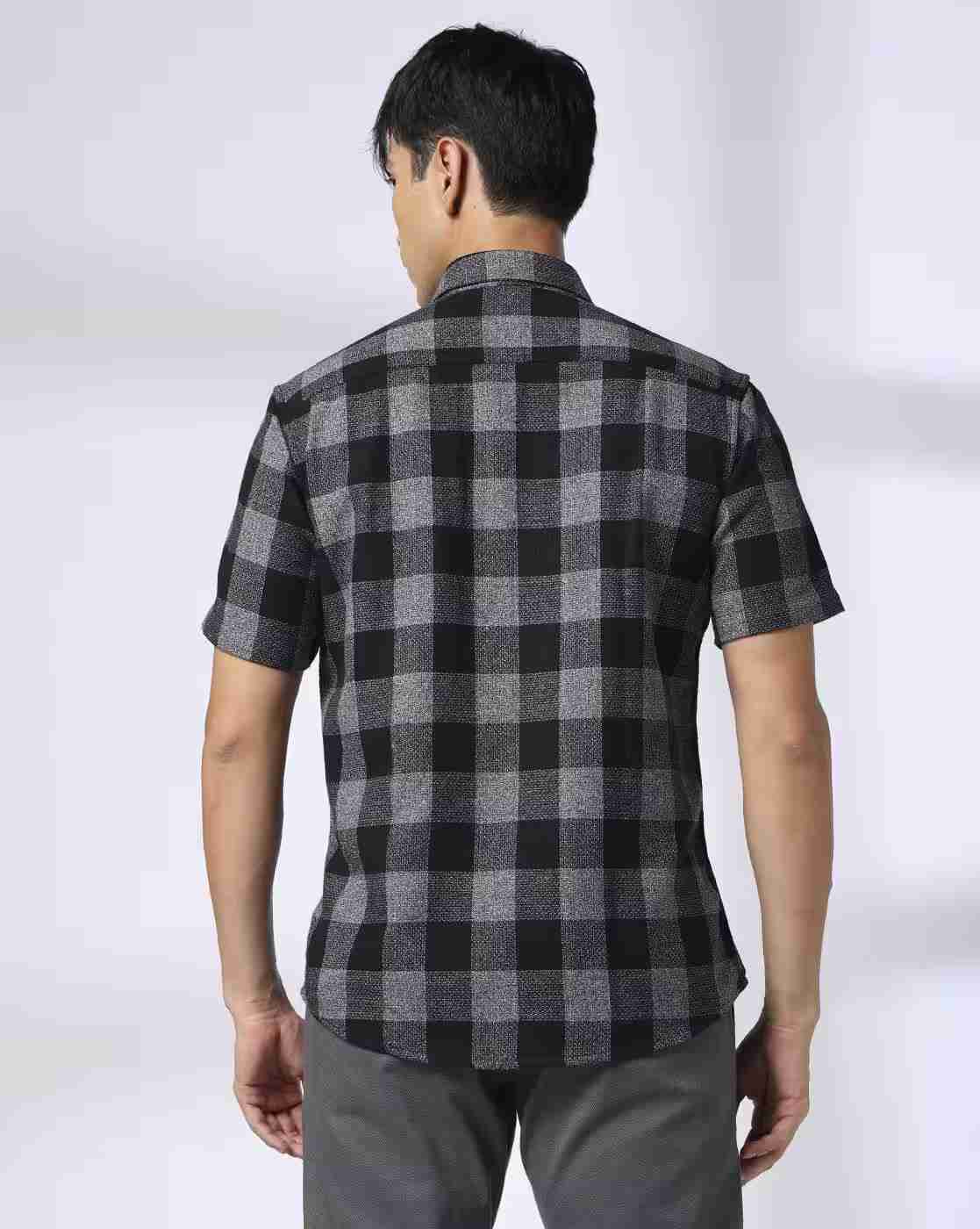 NETPLAY | Men Checked Slim Fit Shirt|2