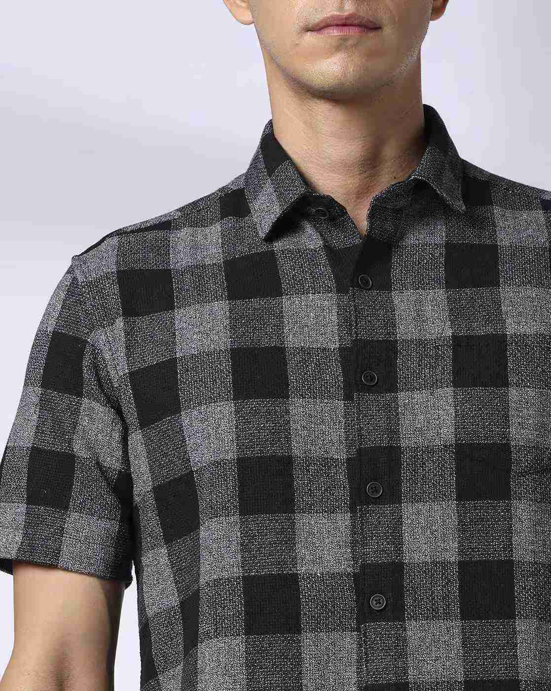NETPLAY | Men Checked Slim Fit Shirt|4