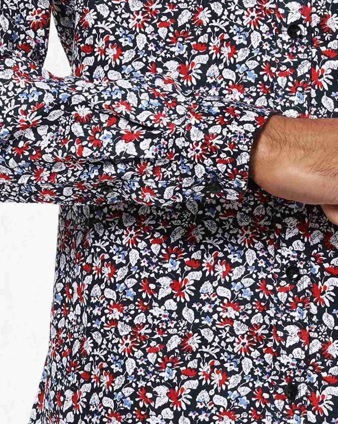 NETWORK | Floral Print Evening Fit Shirt|5