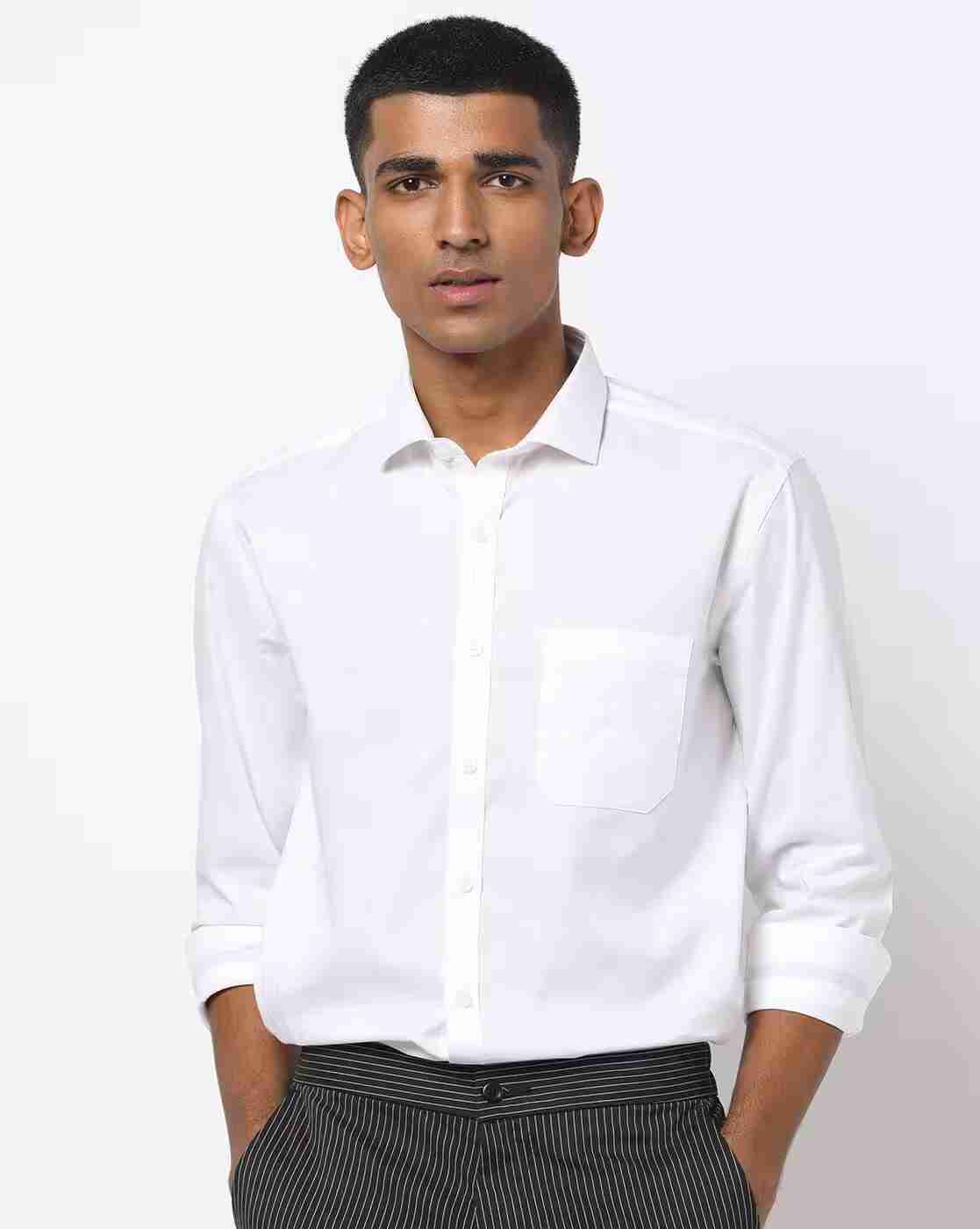 Men Oxford Regular Fit Shirt with Patch Pocket