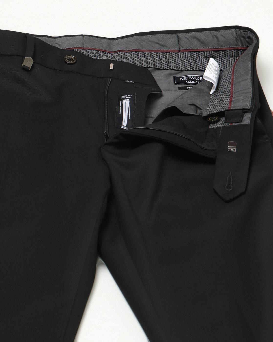 NETWORK | Men Slim Fit Flat-Front Chinos|4