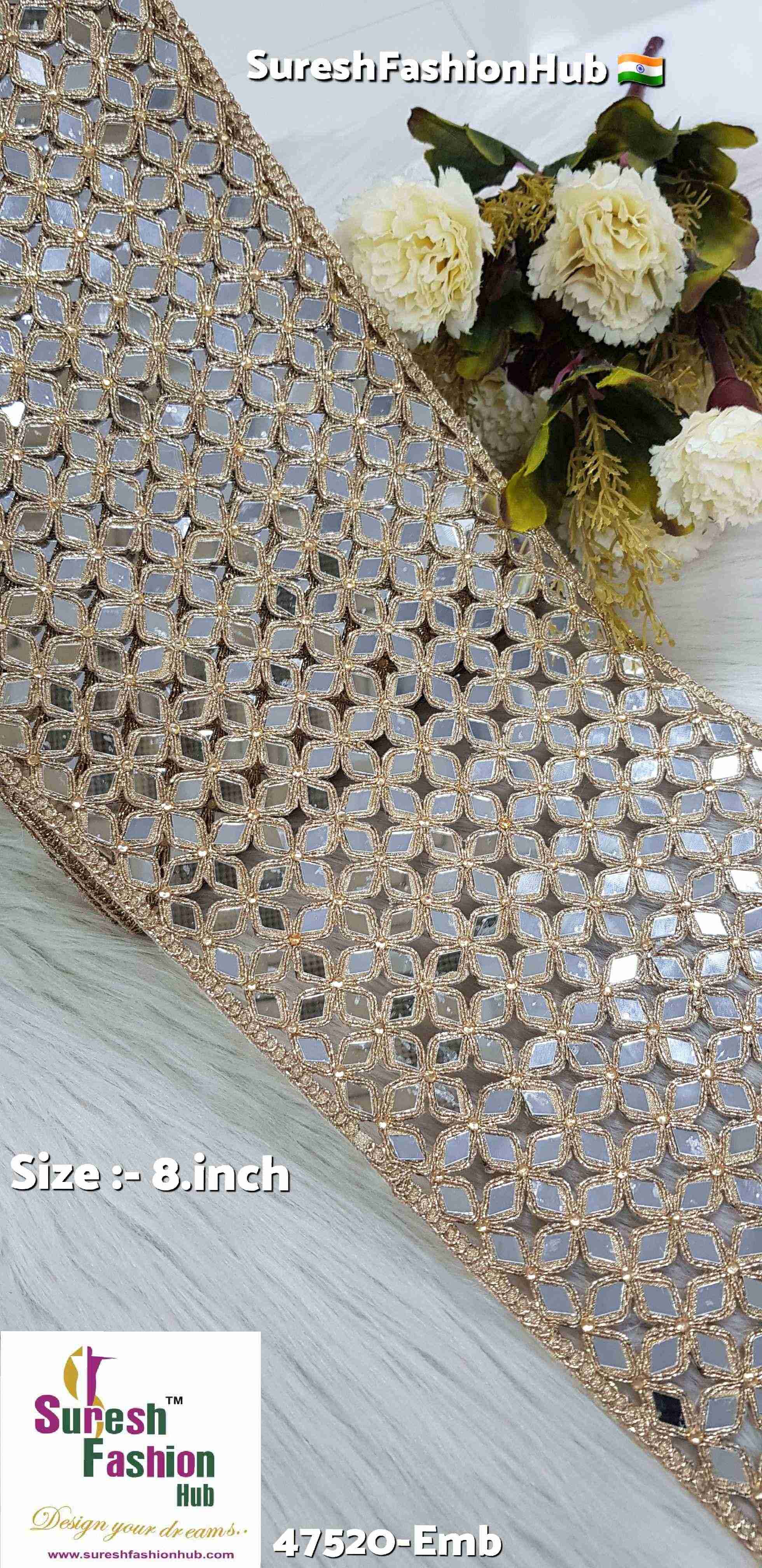 Elegant Mirror Cutwork Lace