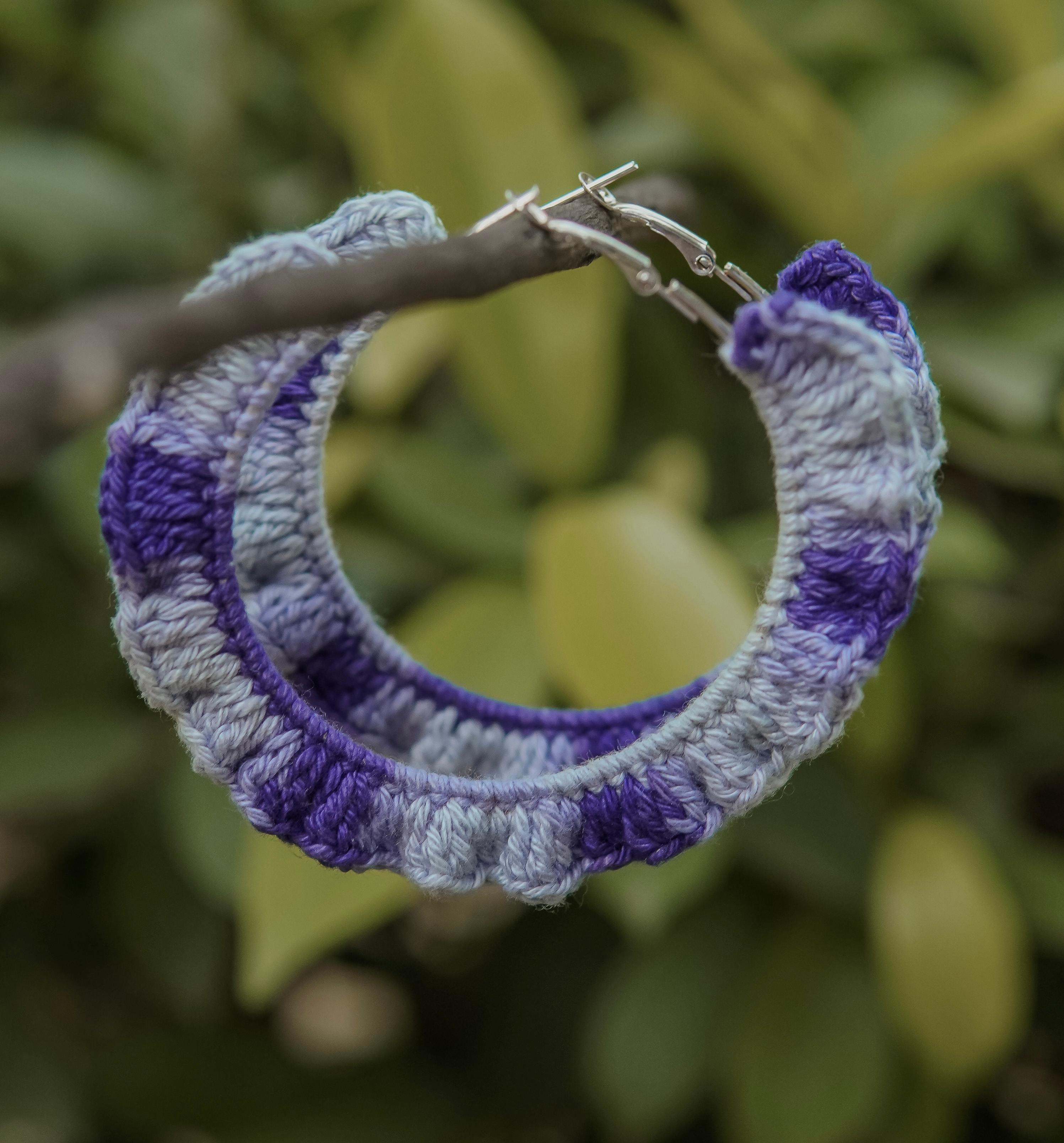 Lavender Pankh Hoops