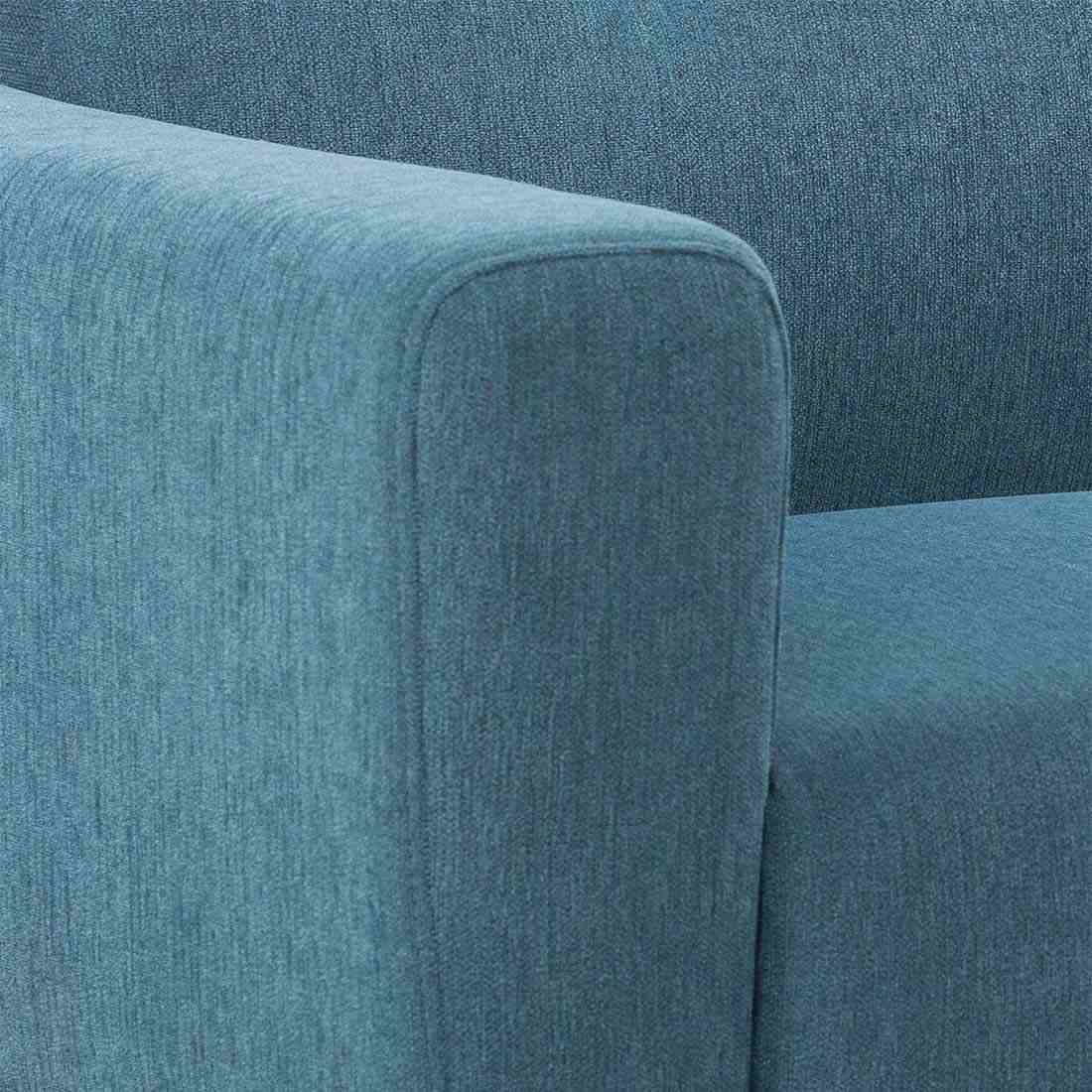 neudot Elegance Sofa for Living Room |3 Persons Sofa|Premium Fabric with Cushioned Armrest | Neem Wood Frame|3 Seater in - Blue