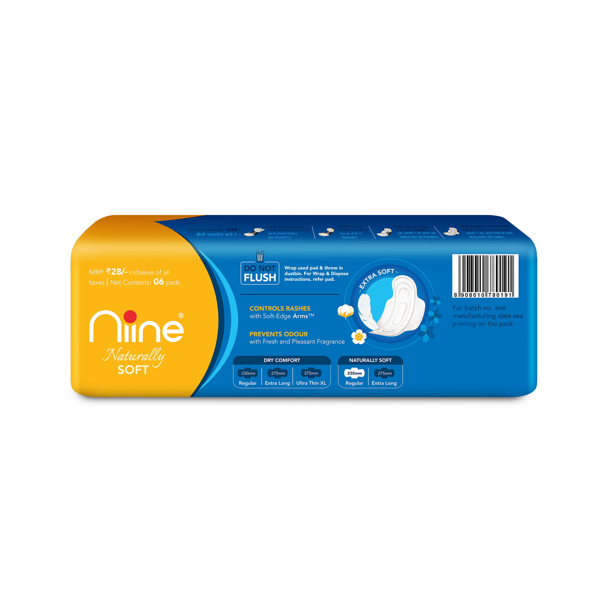 Niine Naturally Soft Regular Sanitary Pads for Women