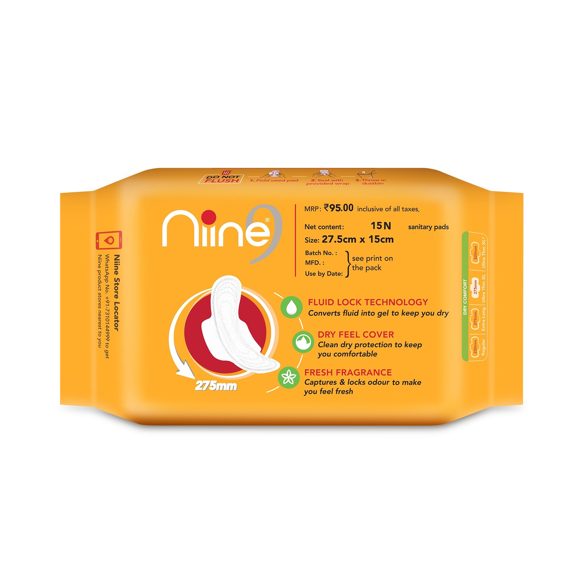 NIINE | Niine Ultra Thin Sanitary Pads for Women (Pack of 4) 2