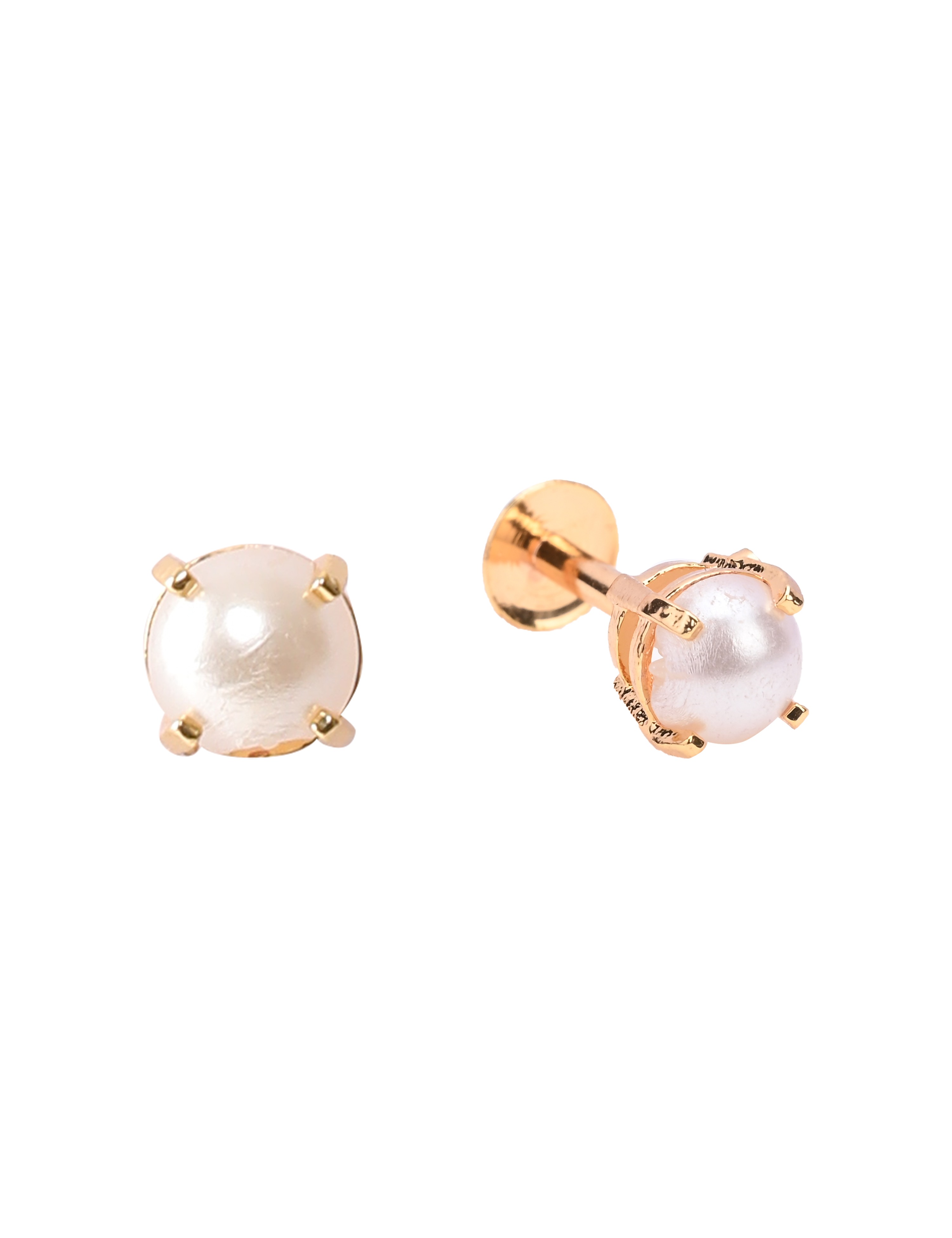 The Nila Gold Plated Pearl Stud