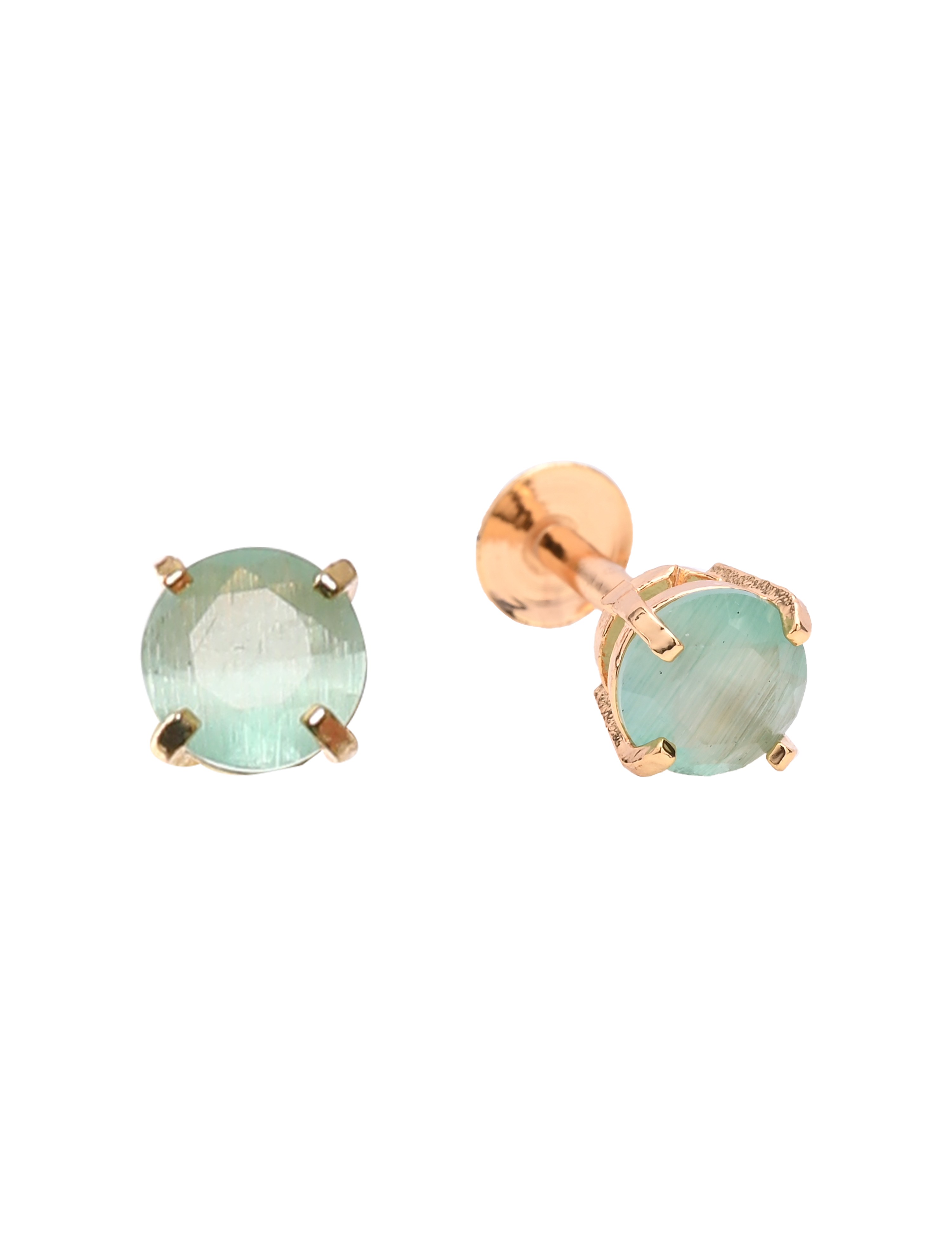 The Nila Gold Plated Turquoise Stone Stud