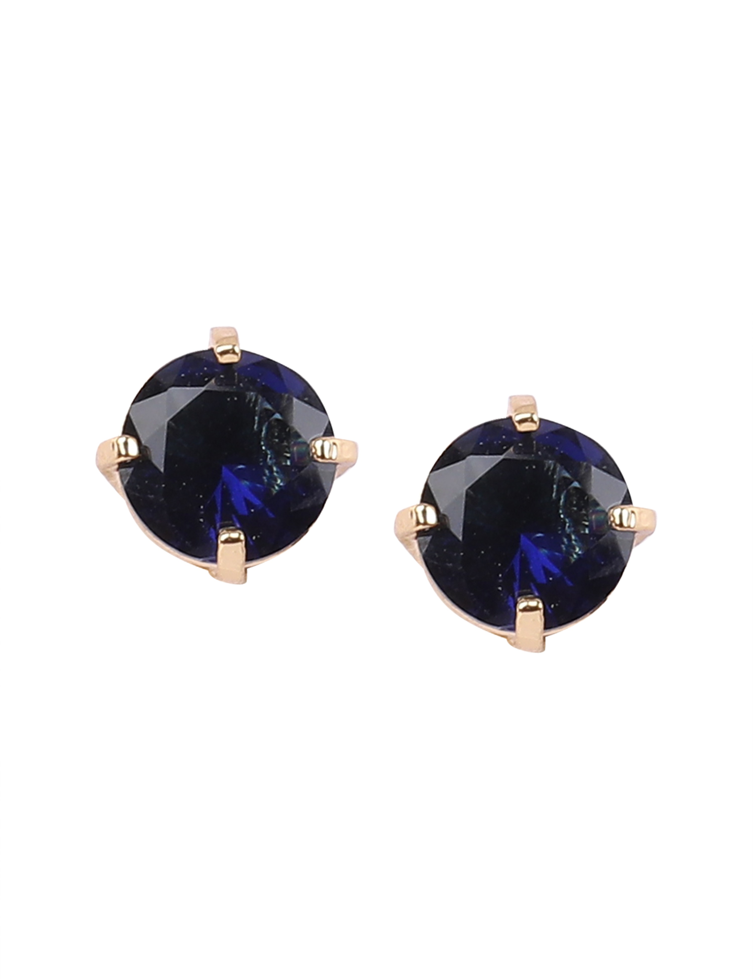 The Nila Gold Plated Blue Stud