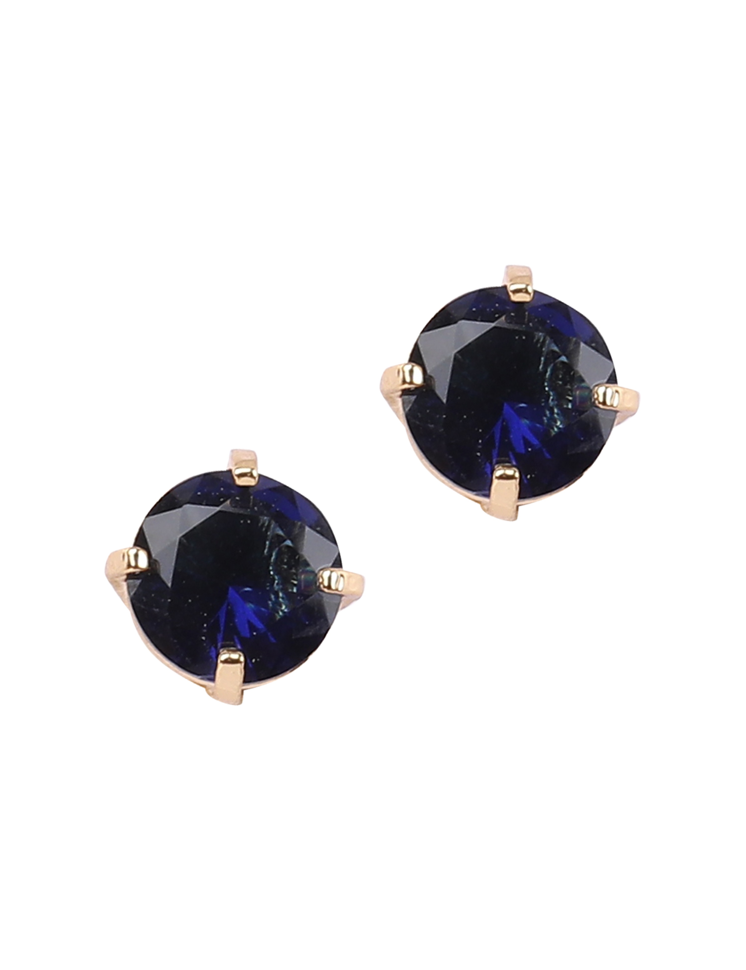 The Nila Gold Plated Blue Stud