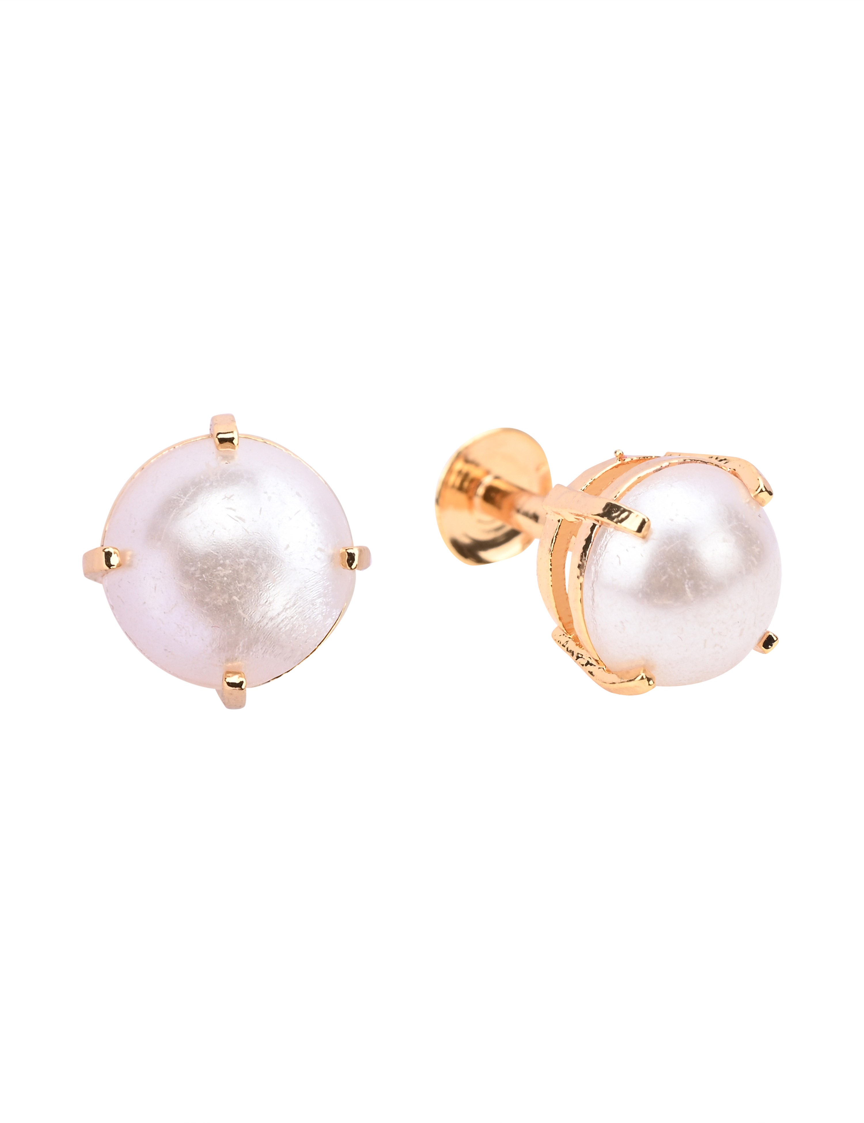 The Nila Gold Plated Pearl Stud