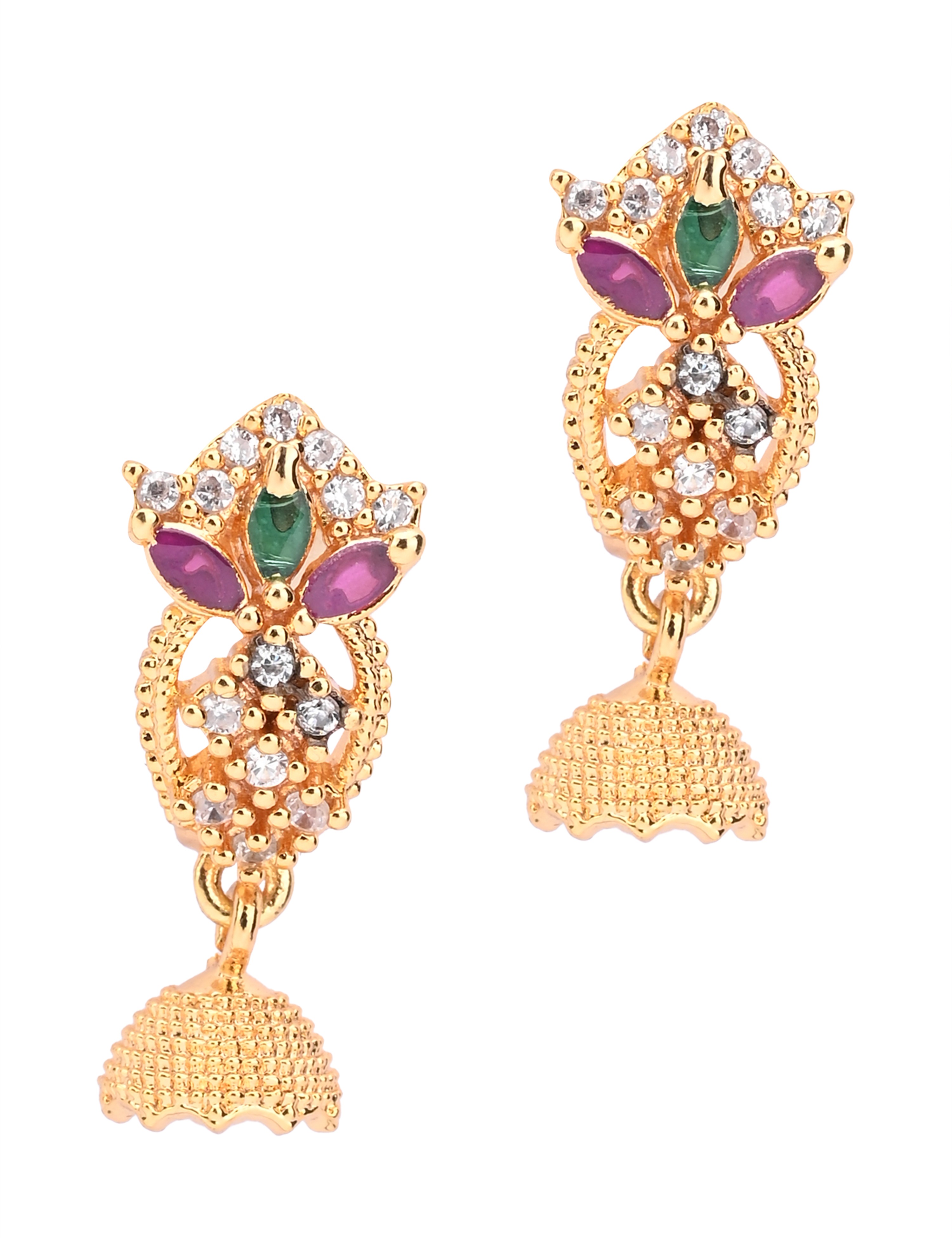 The Nila Gold Plated Ethnic Jhumkas