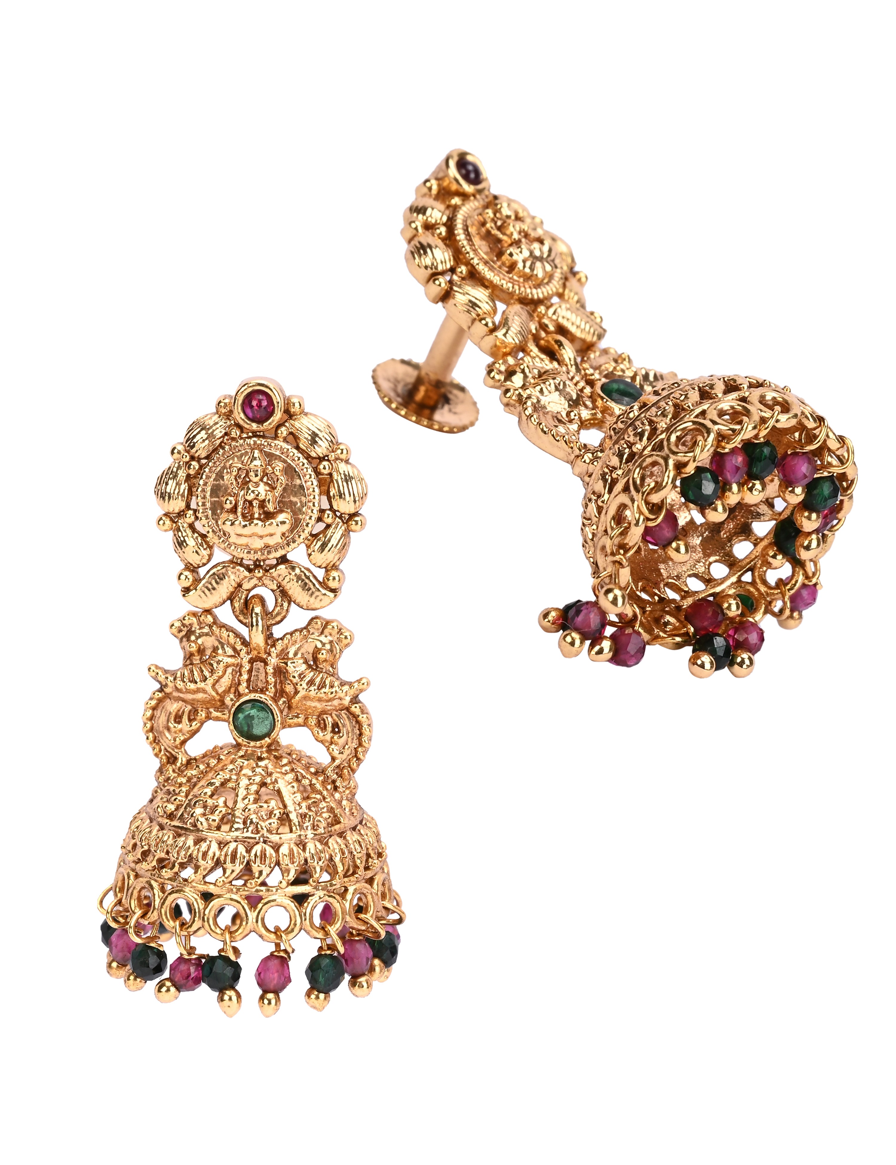 The Nila Gold Plated Ethnic Jhumkas