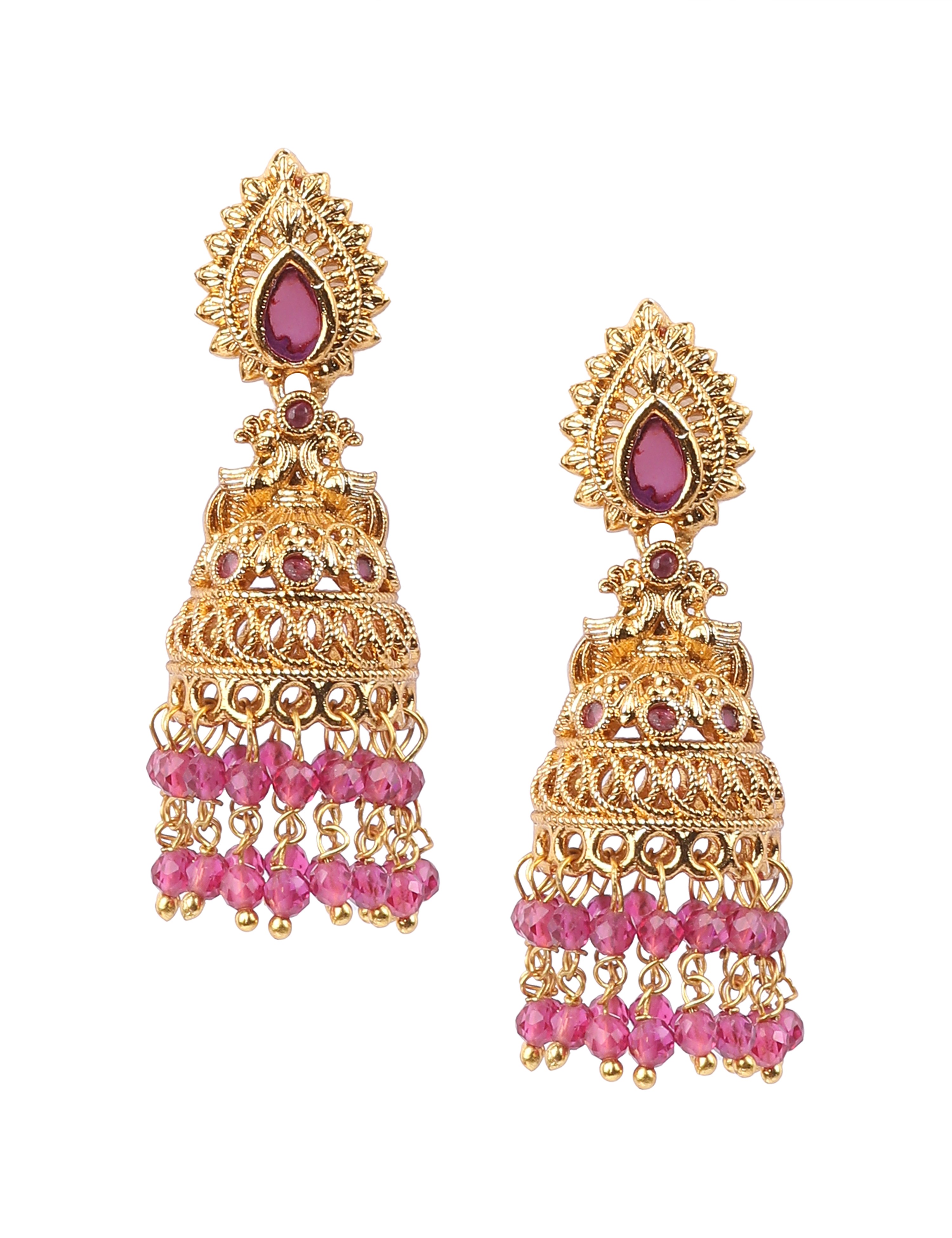 The Nila Gold Plated Long Ethnic Jhumkas