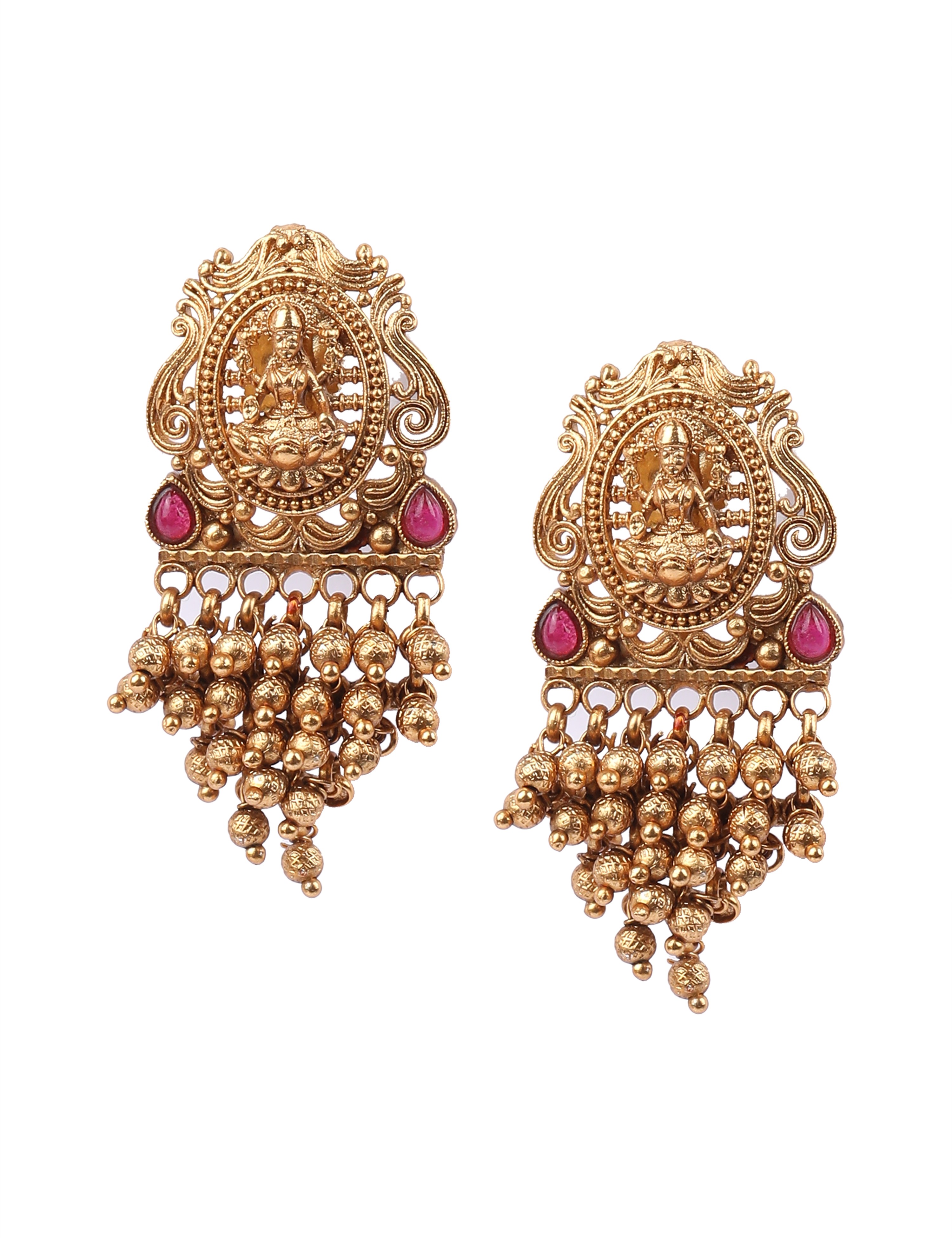 The Nila Gold Plated Ethnic Top Earings