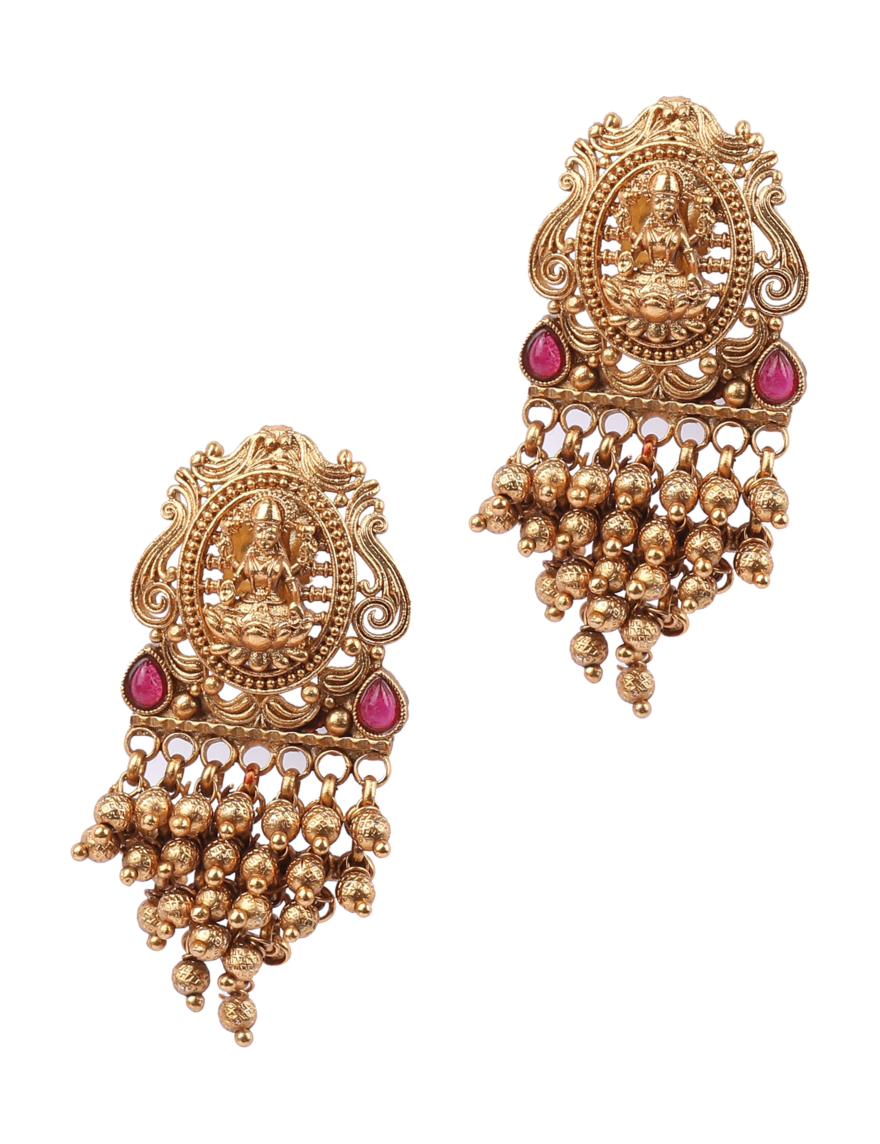 The Nila Gold Plated Ethnic Top Earings