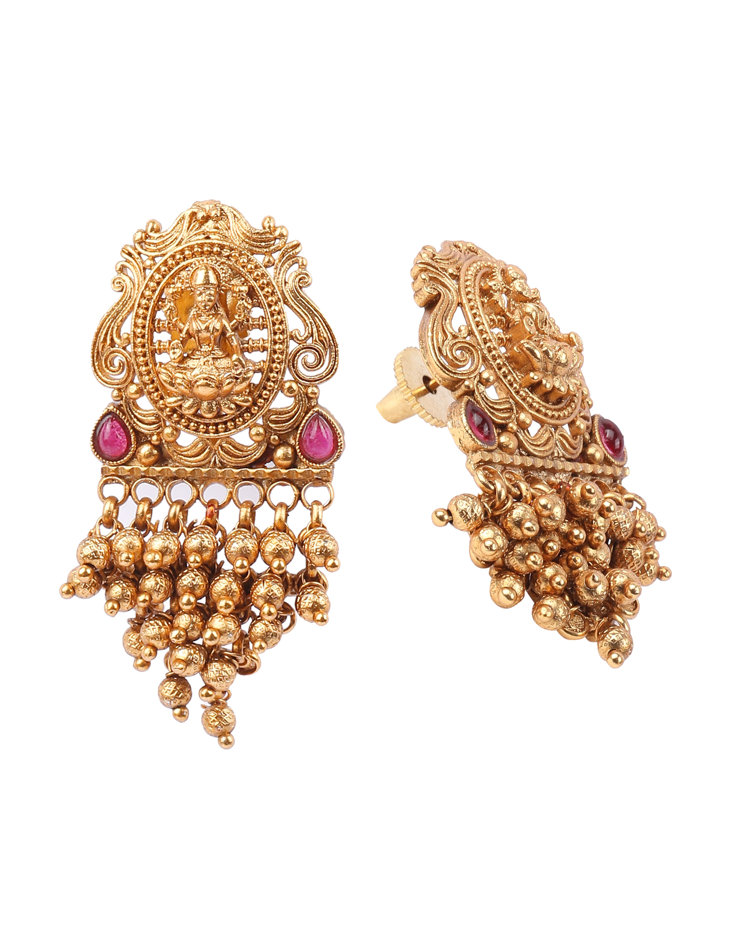 The Nila Gold Plated Ethnic Top Earings