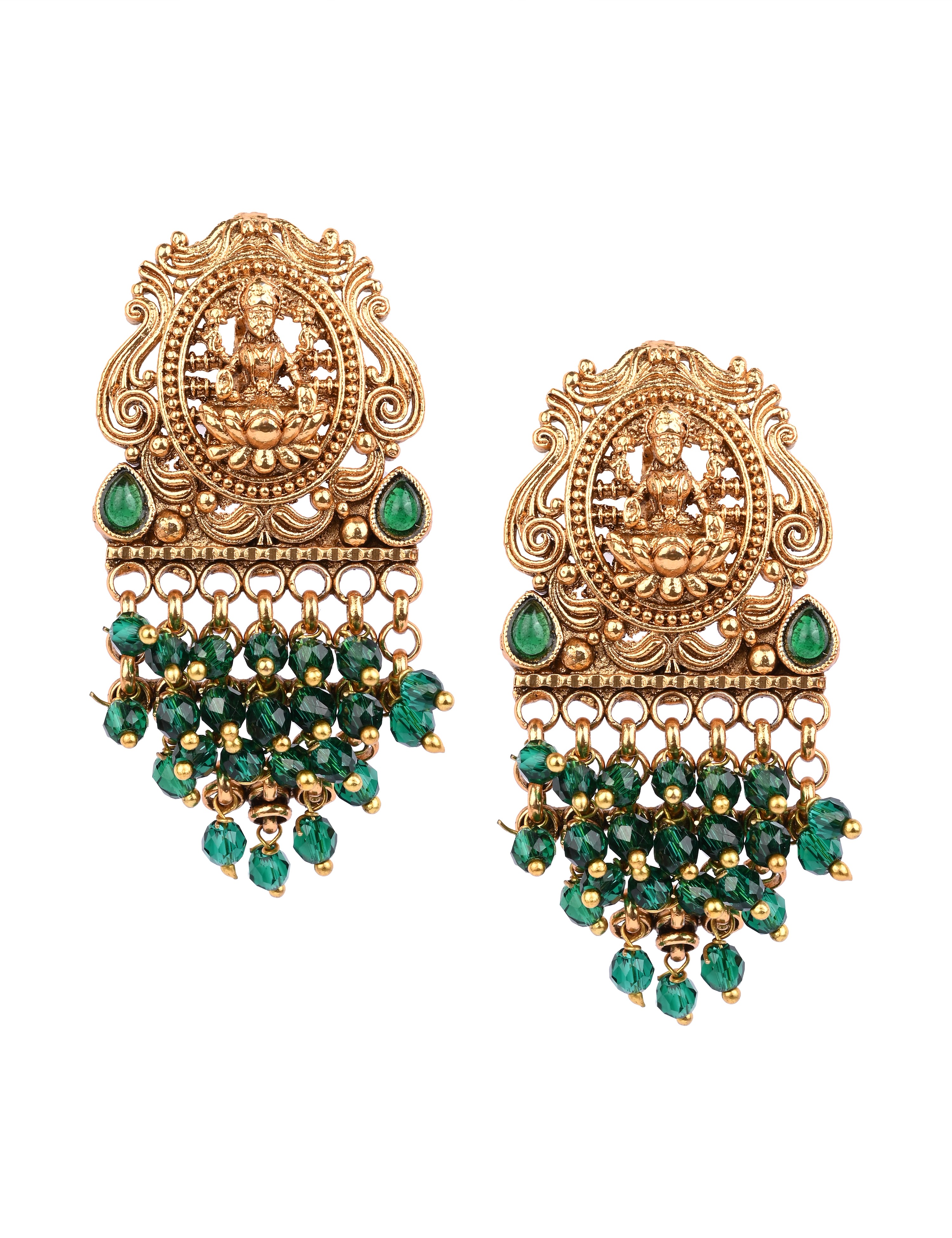 The Nila Gold Plated Ethnic Top Earings