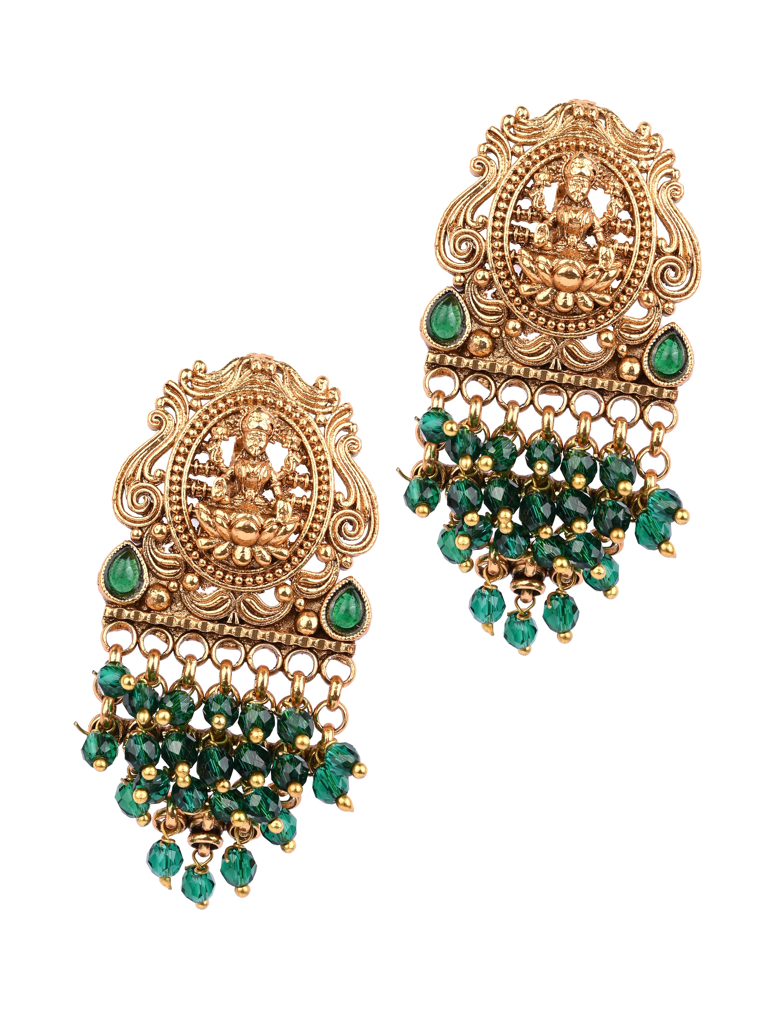 The Nila Gold Plated Ethnic Top Earings