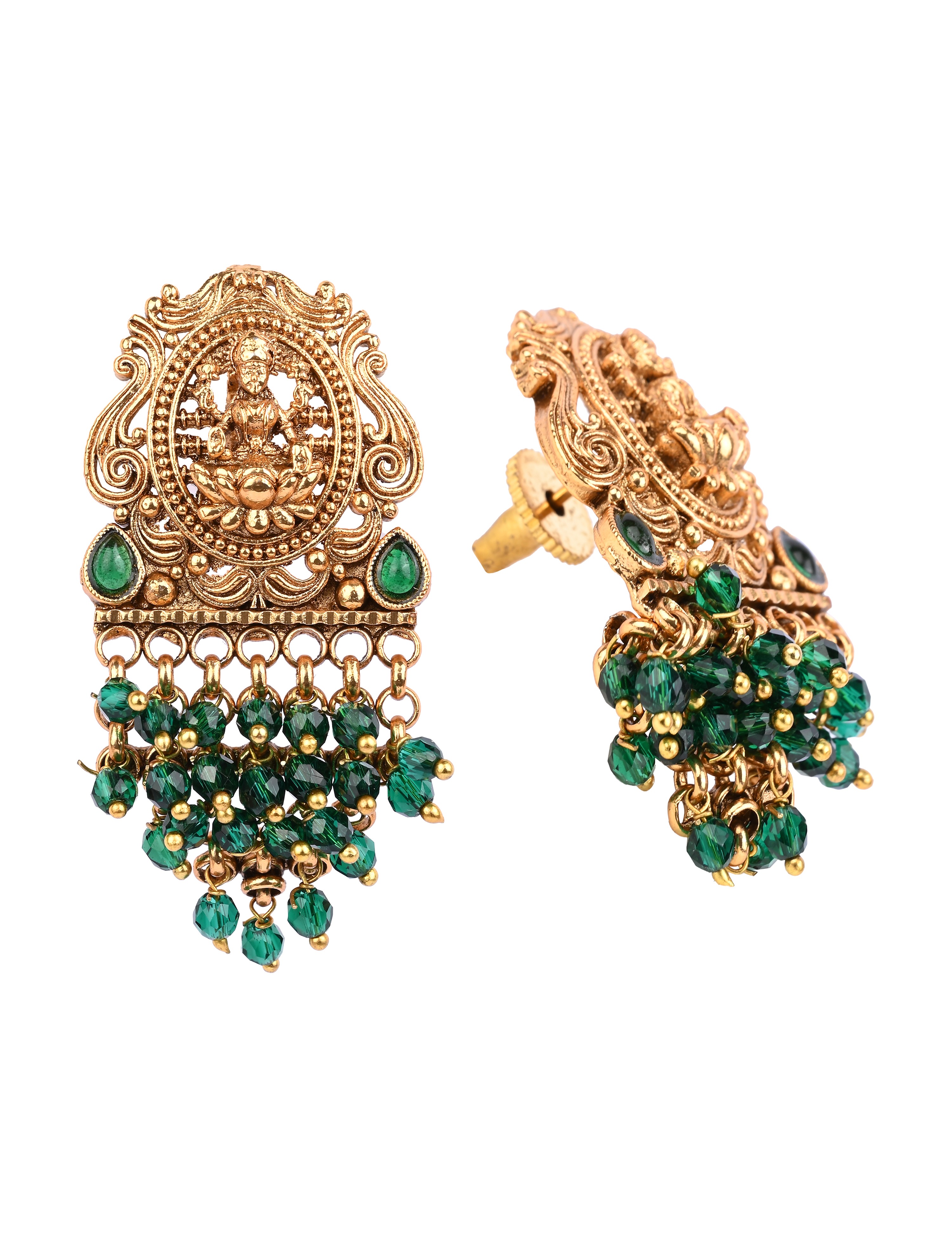 The Nila Gold Plated Ethnic Top Earings