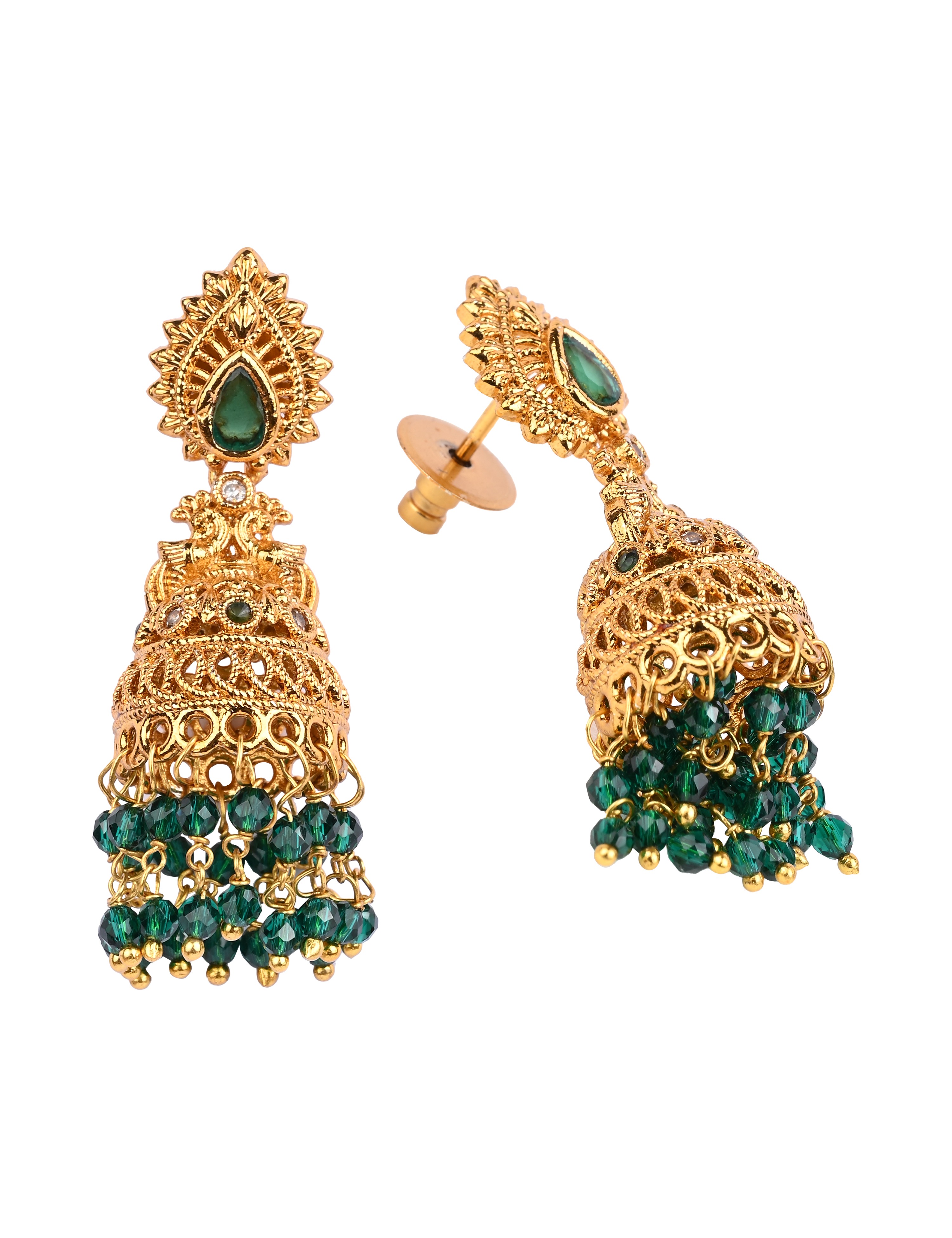 The Nila Gold Plated Long Ethnic Jhumkas