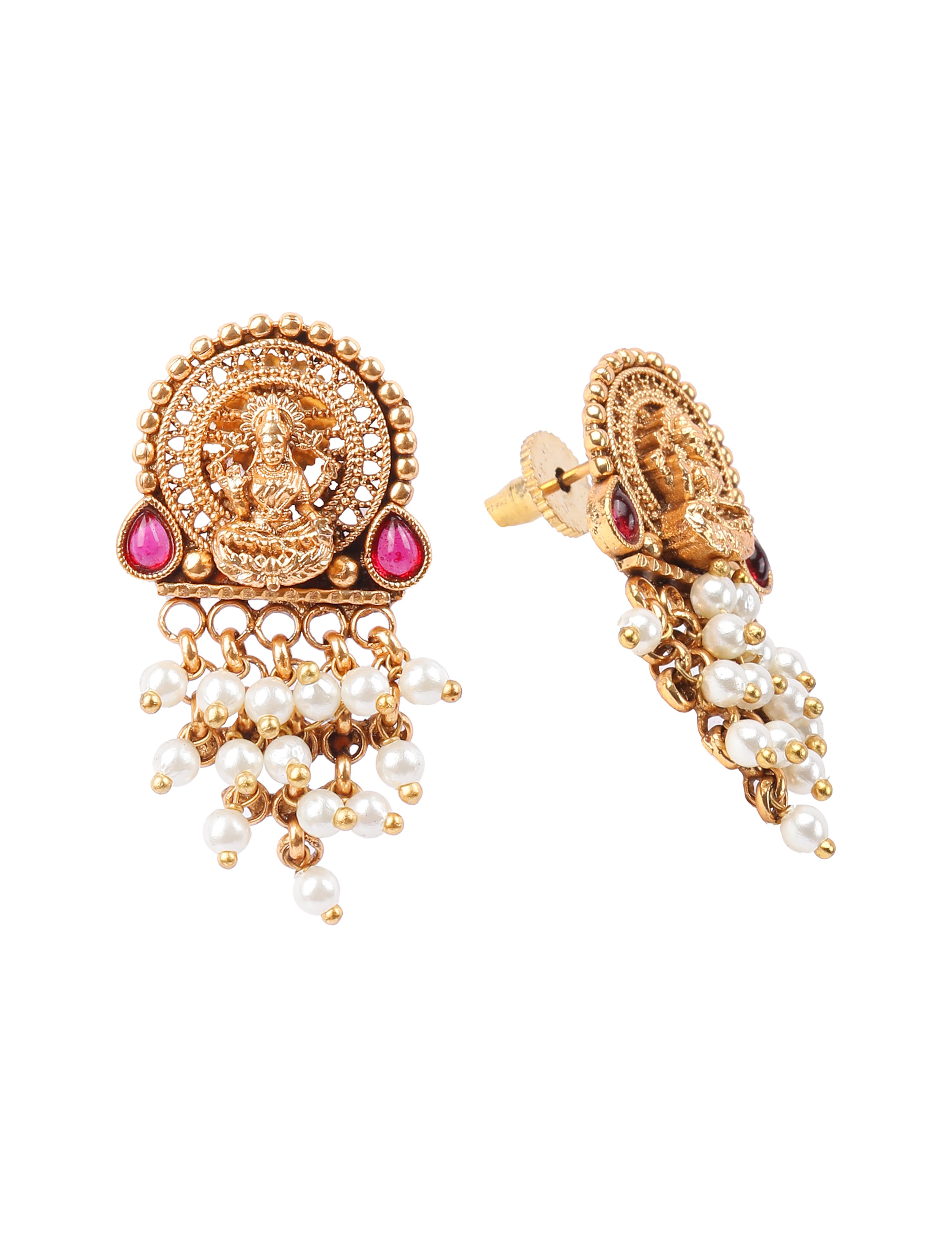 The Nila Gold Plated Ethnic Top Earings
