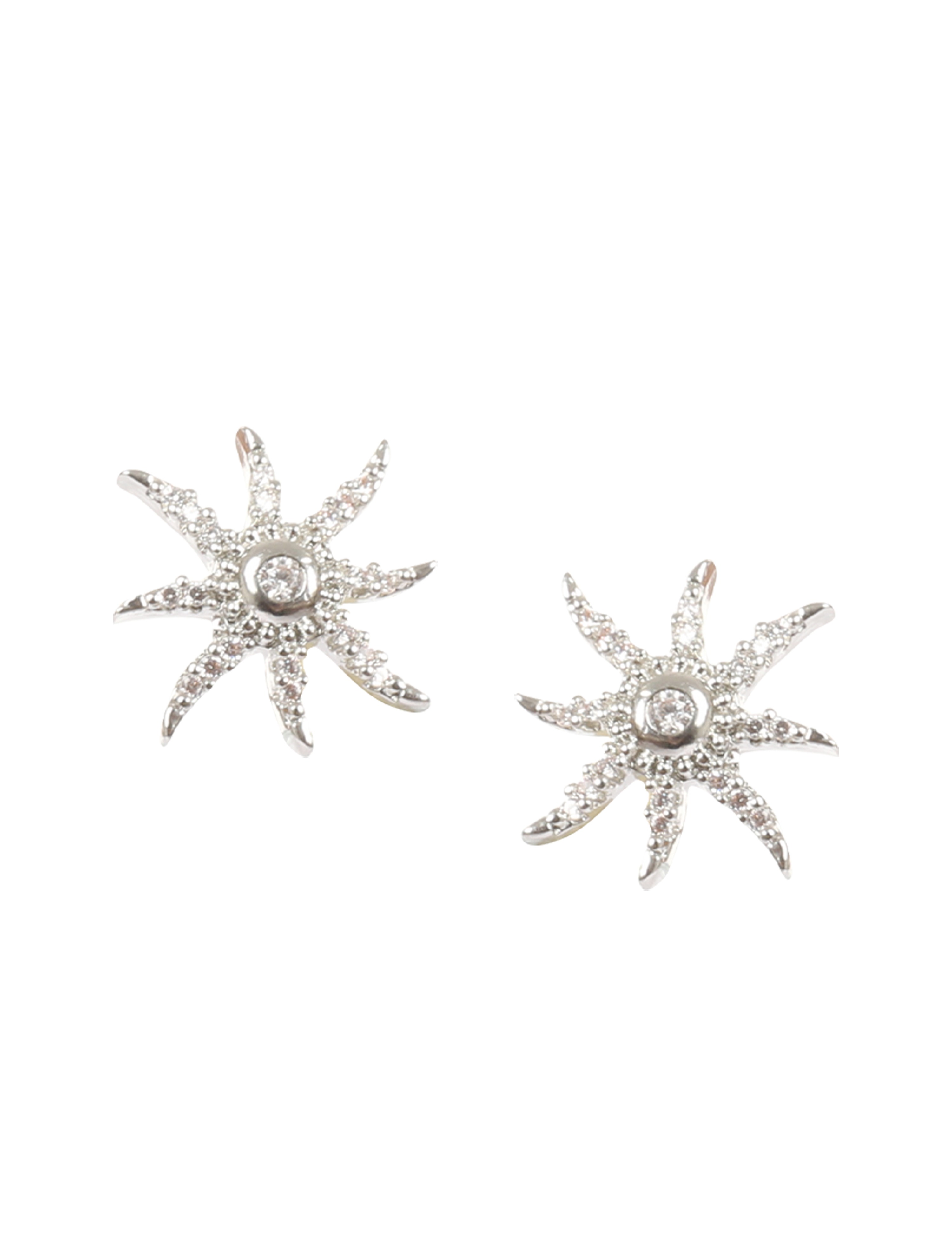The Nila Silver Plated Designer Snowflake Necklace Set