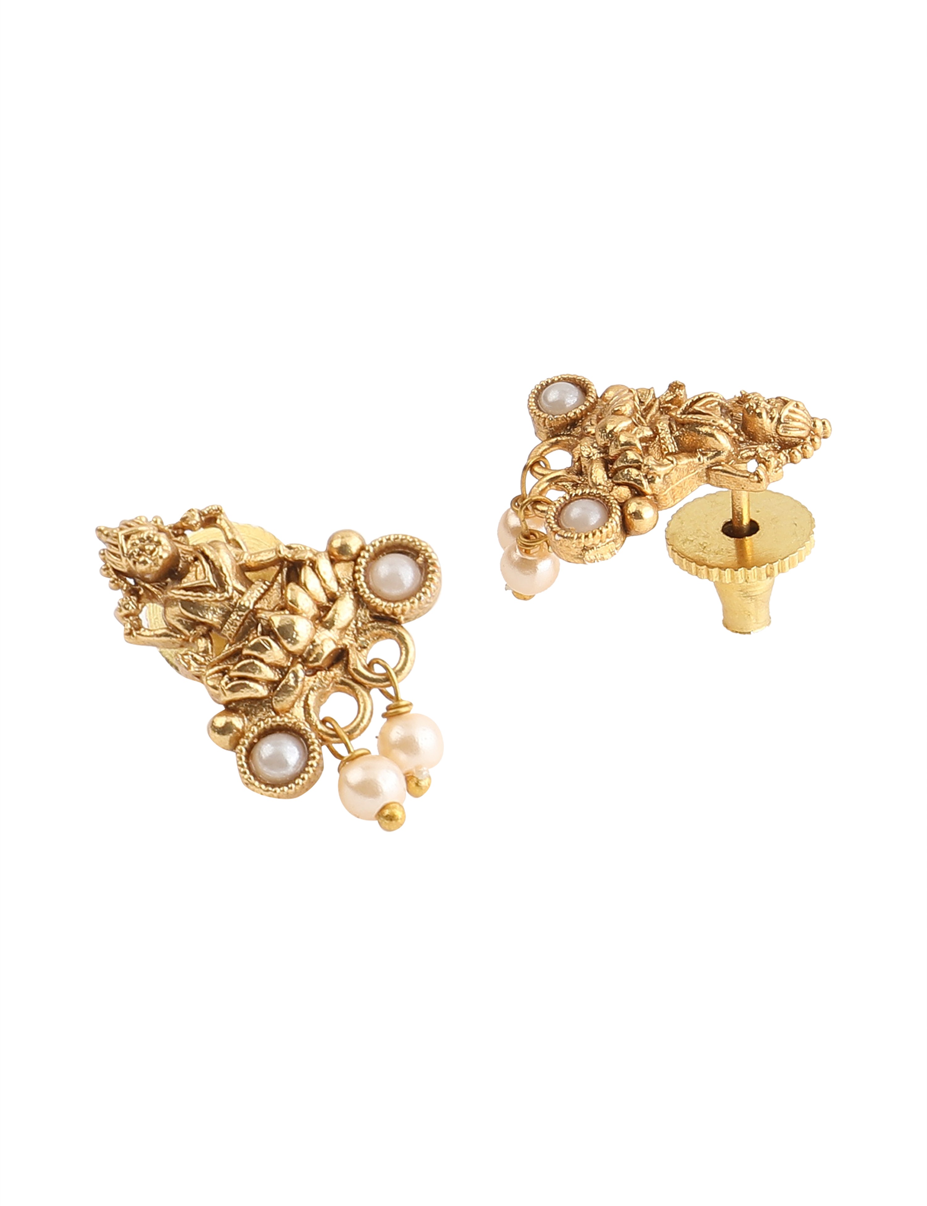 The Nila Gold Plated Ethnic Choker with Drops