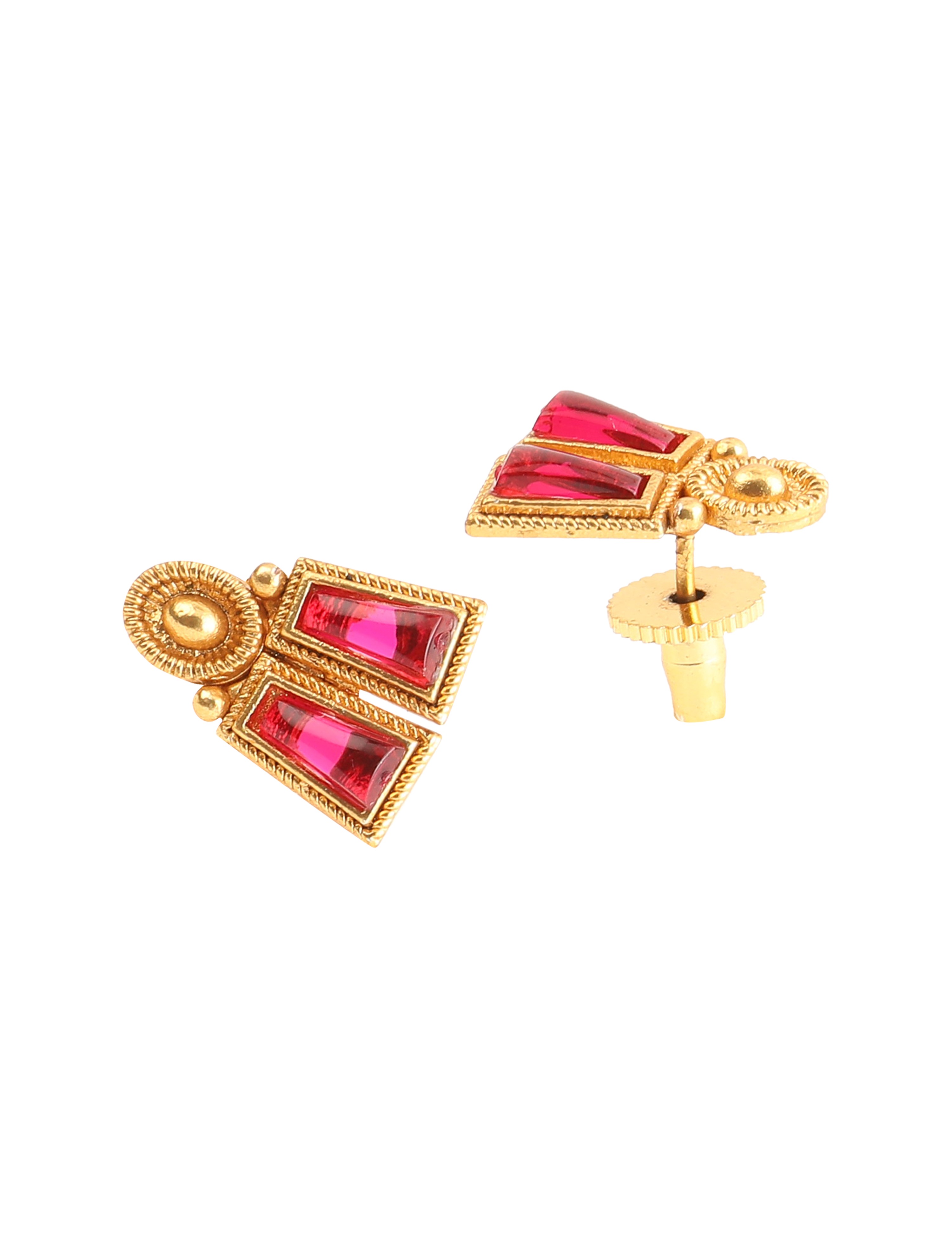 The Nila Gold Plated Multicolor Short Necklace Set