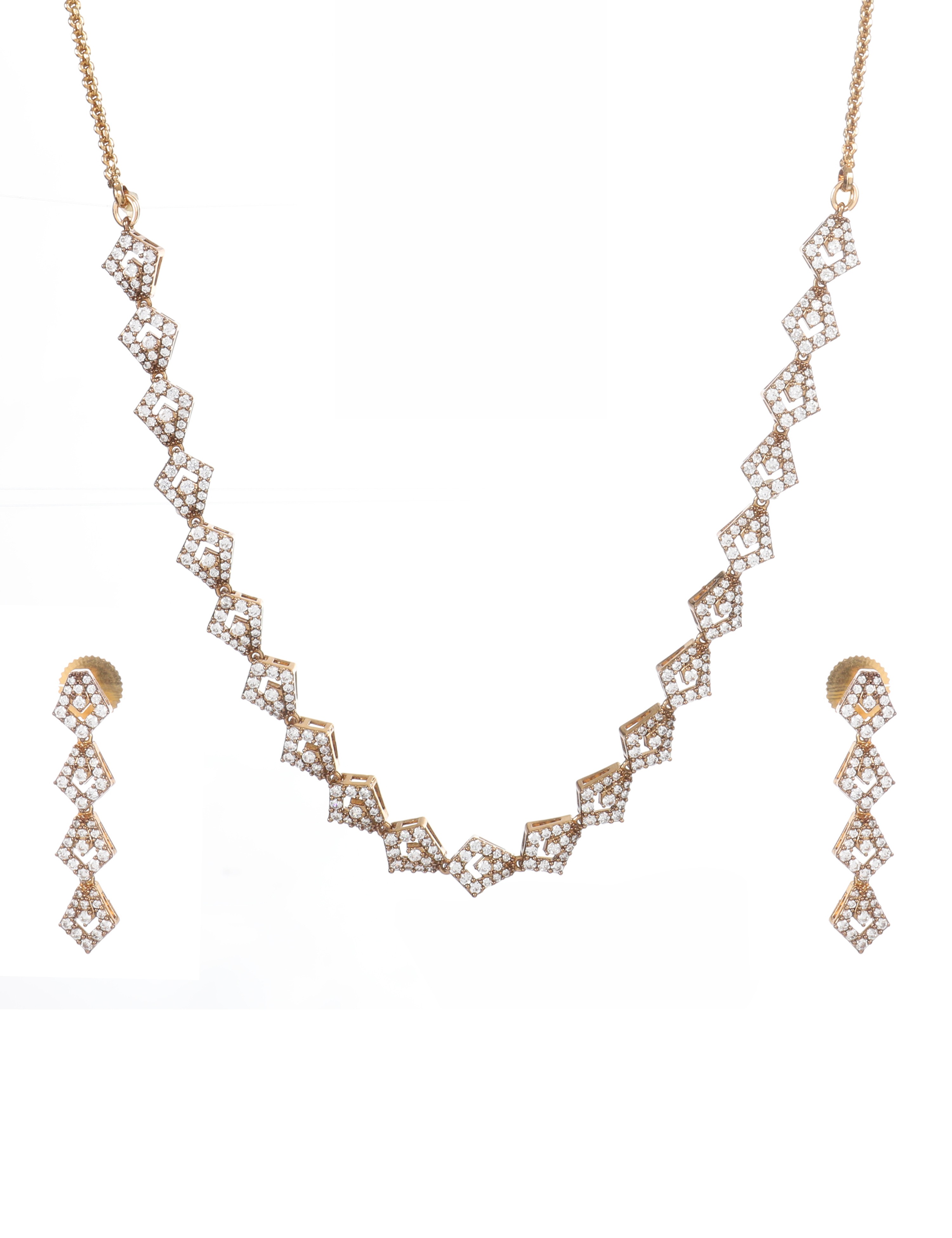 The Nila Gold Plated Designer Princess Necklace Set