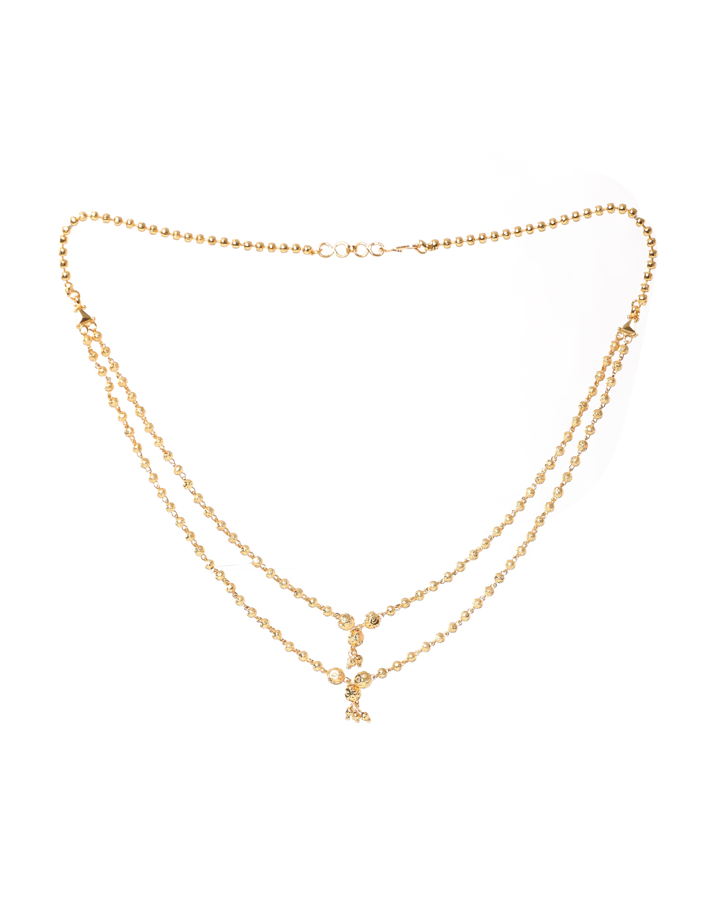 The Nila Two layered Gold plated Beaded Chain