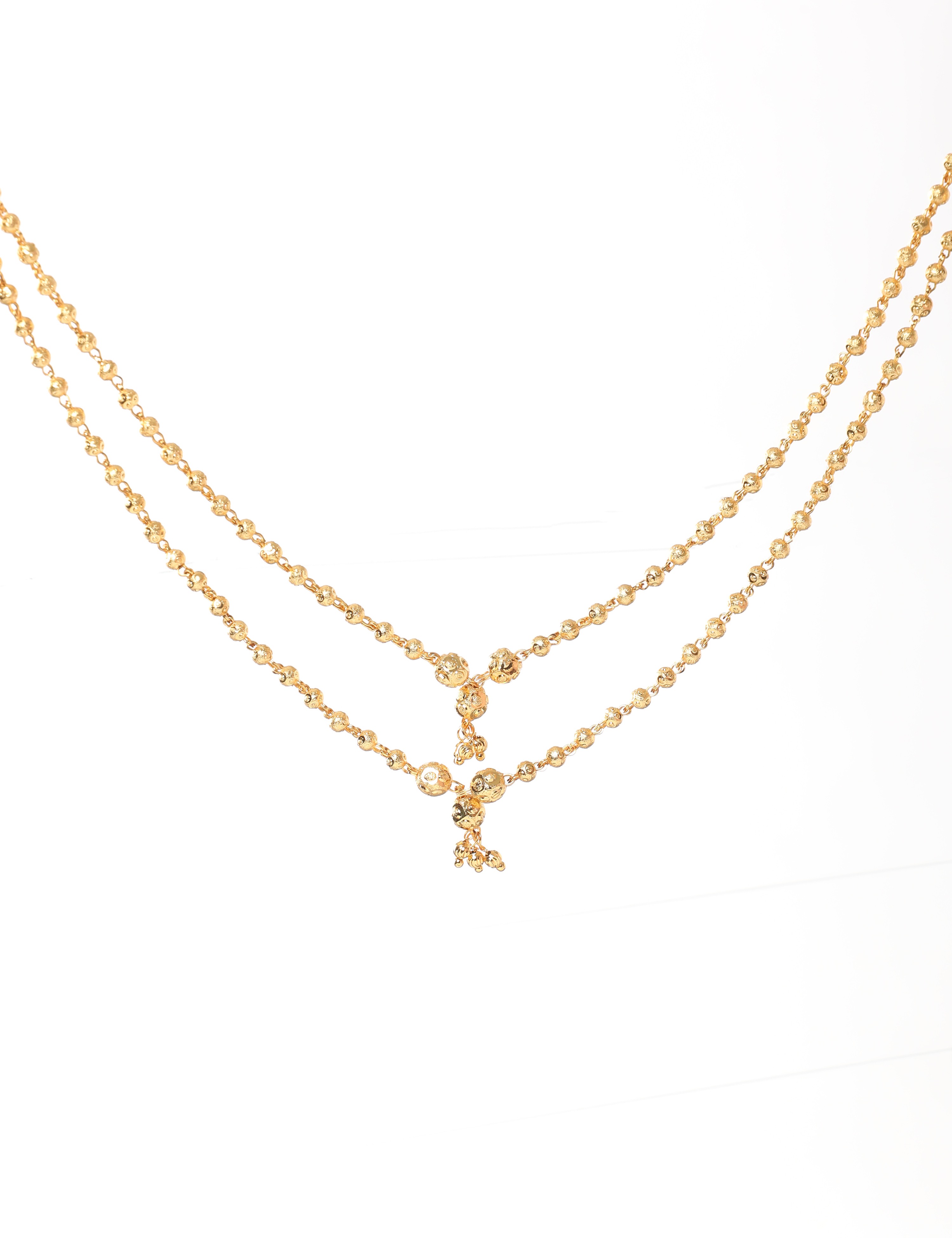 The Nila Two layered Gold plated Beaded Chain