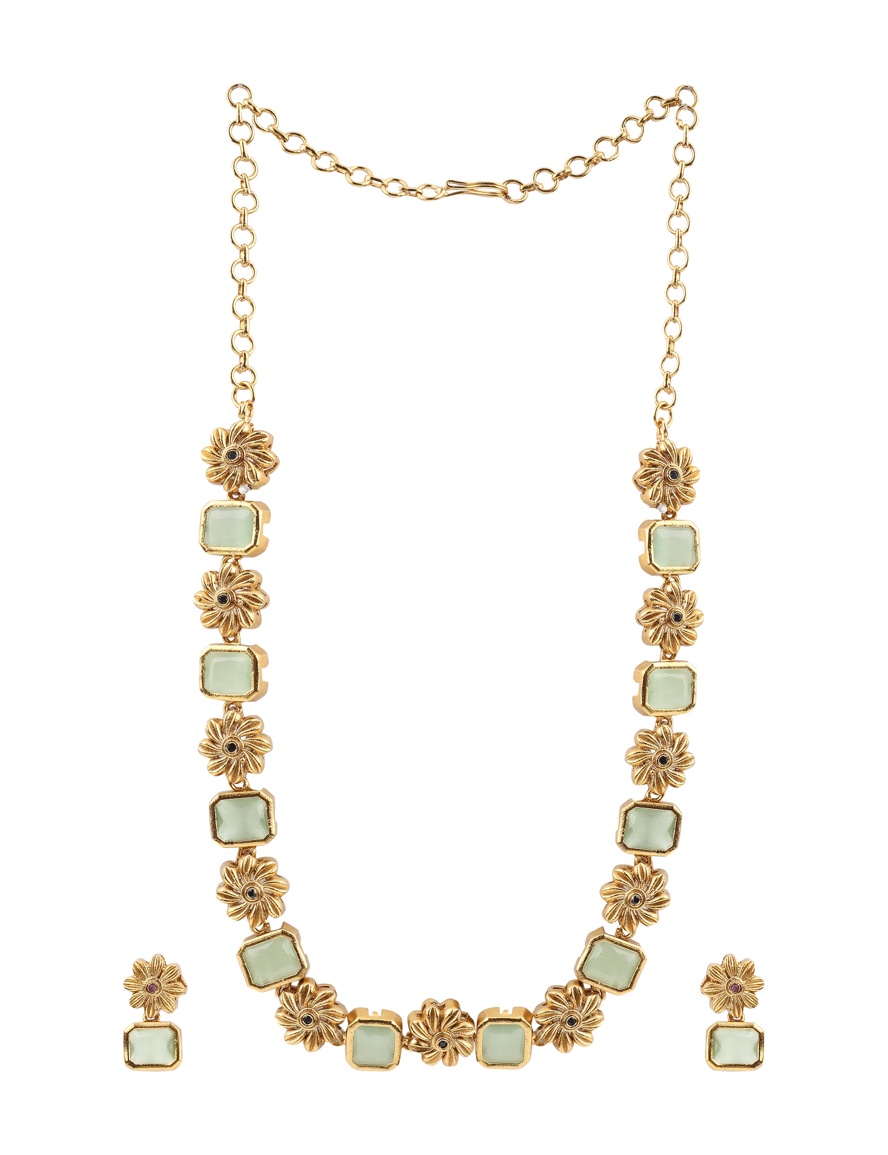 The Nila Gold Plated Statement Necklace Set