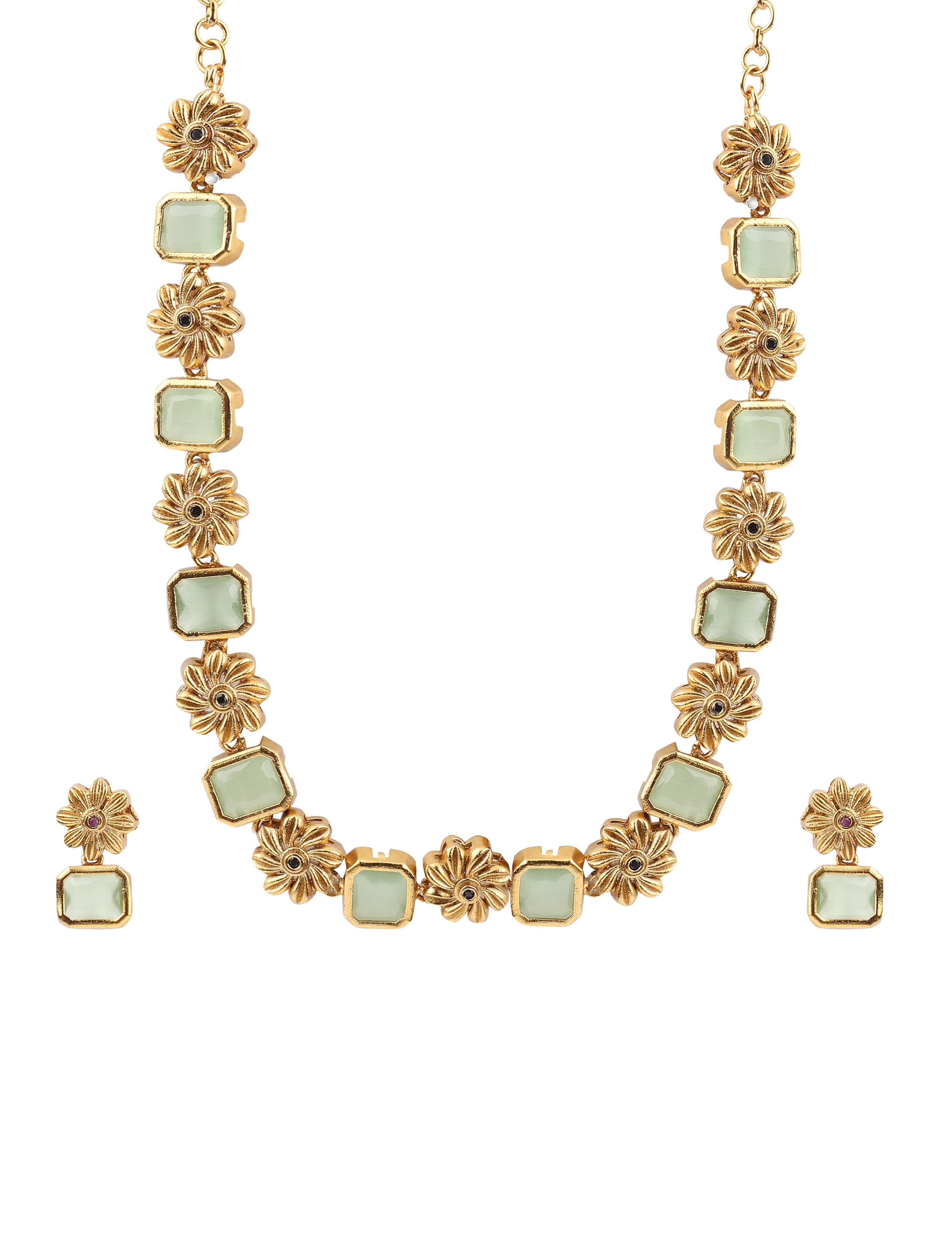 The Nila Gold Plated Statement Necklace Set