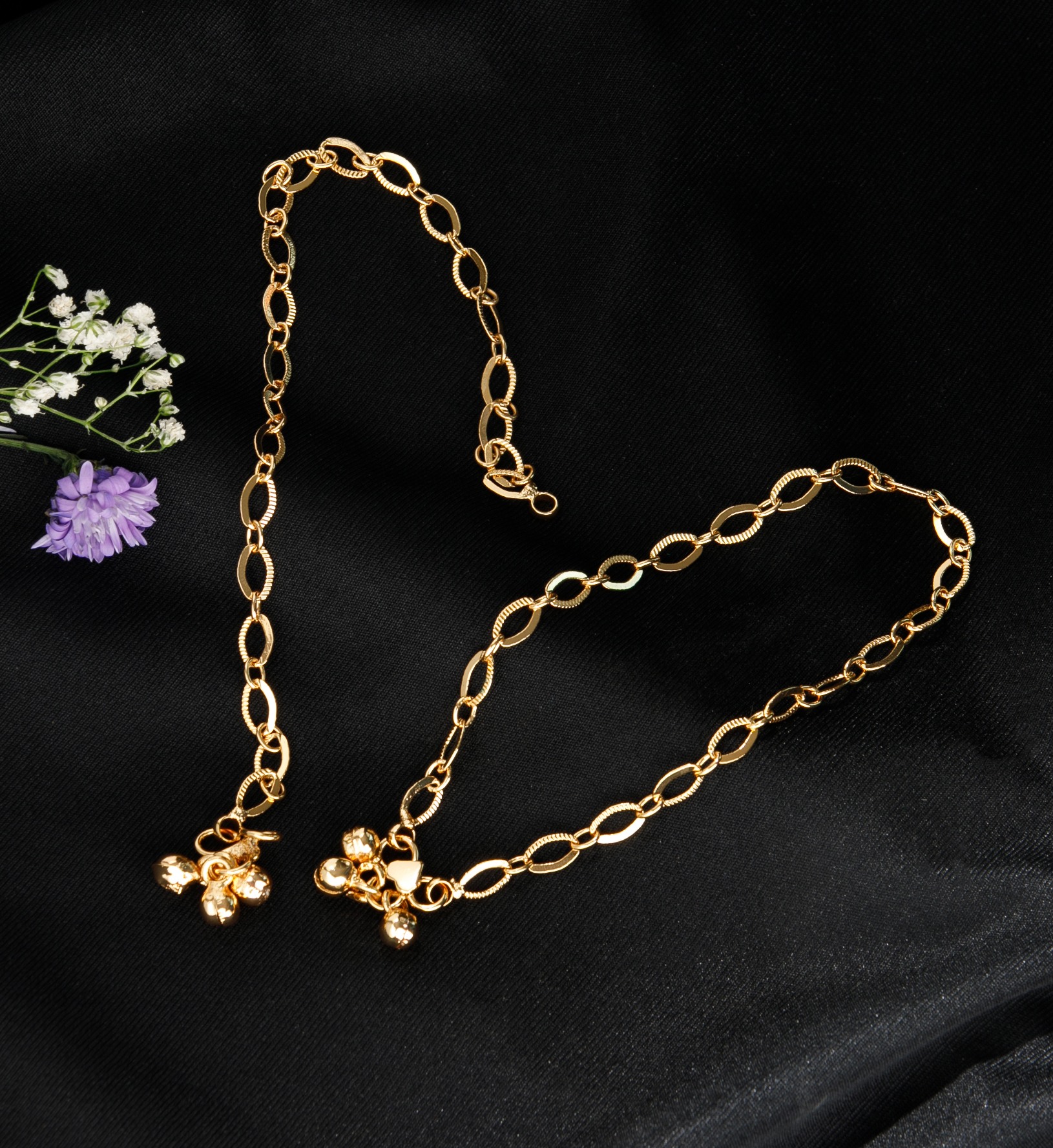 The Nila Gold Plated Anklet Set