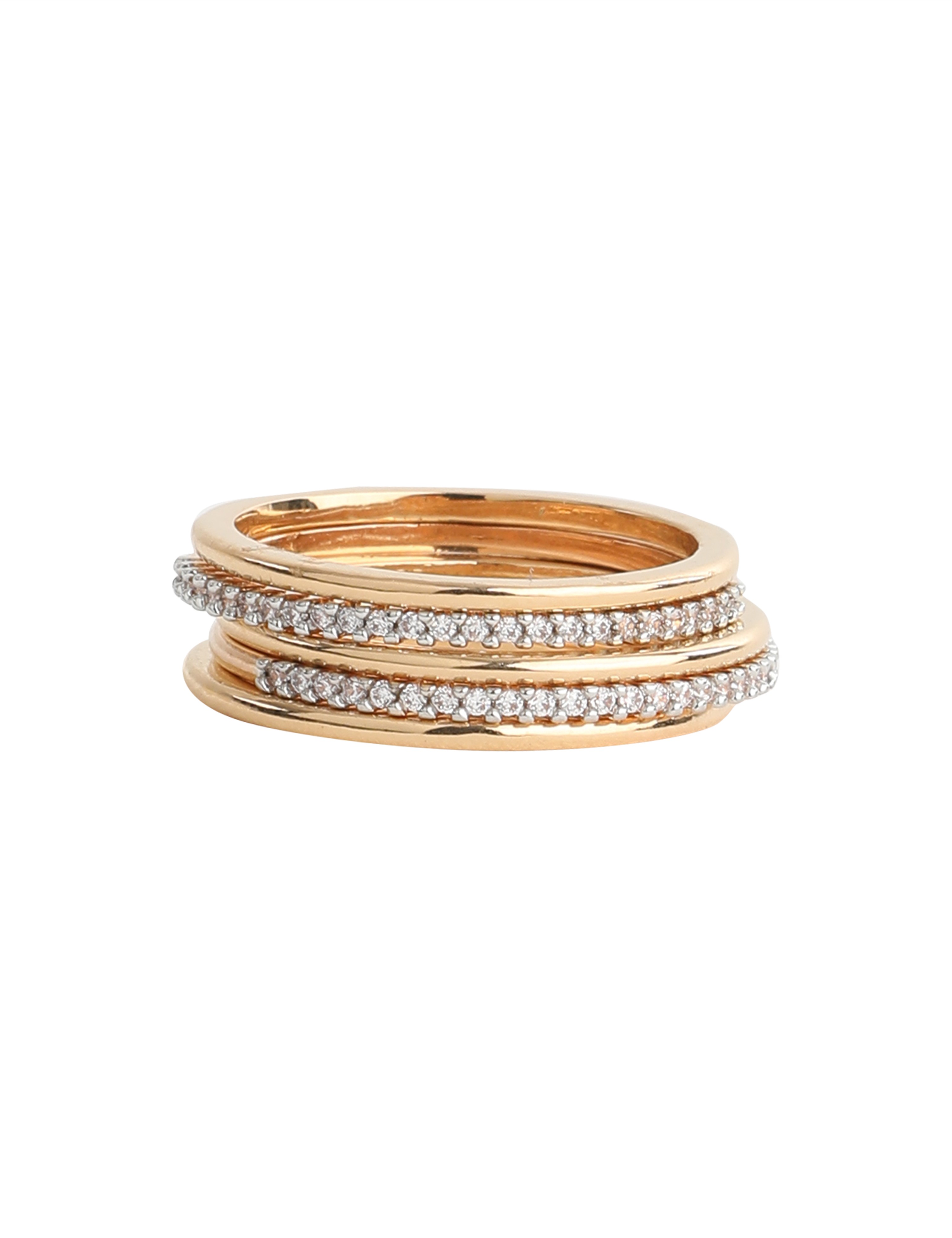 The Nila Gold Plated Stackable Designer Finger Rings