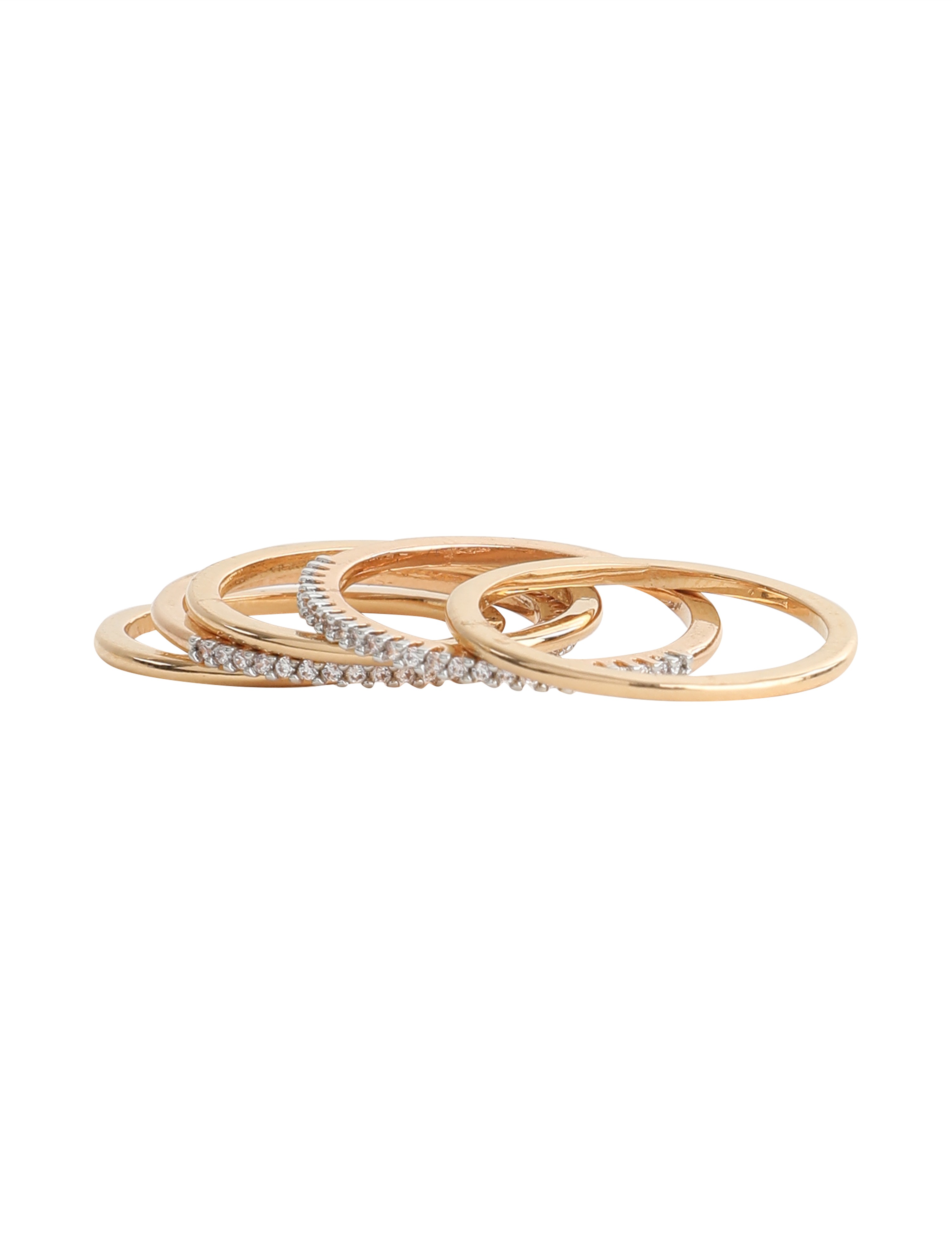 The Nila Gold Plated Stackable Designer Finger Rings
